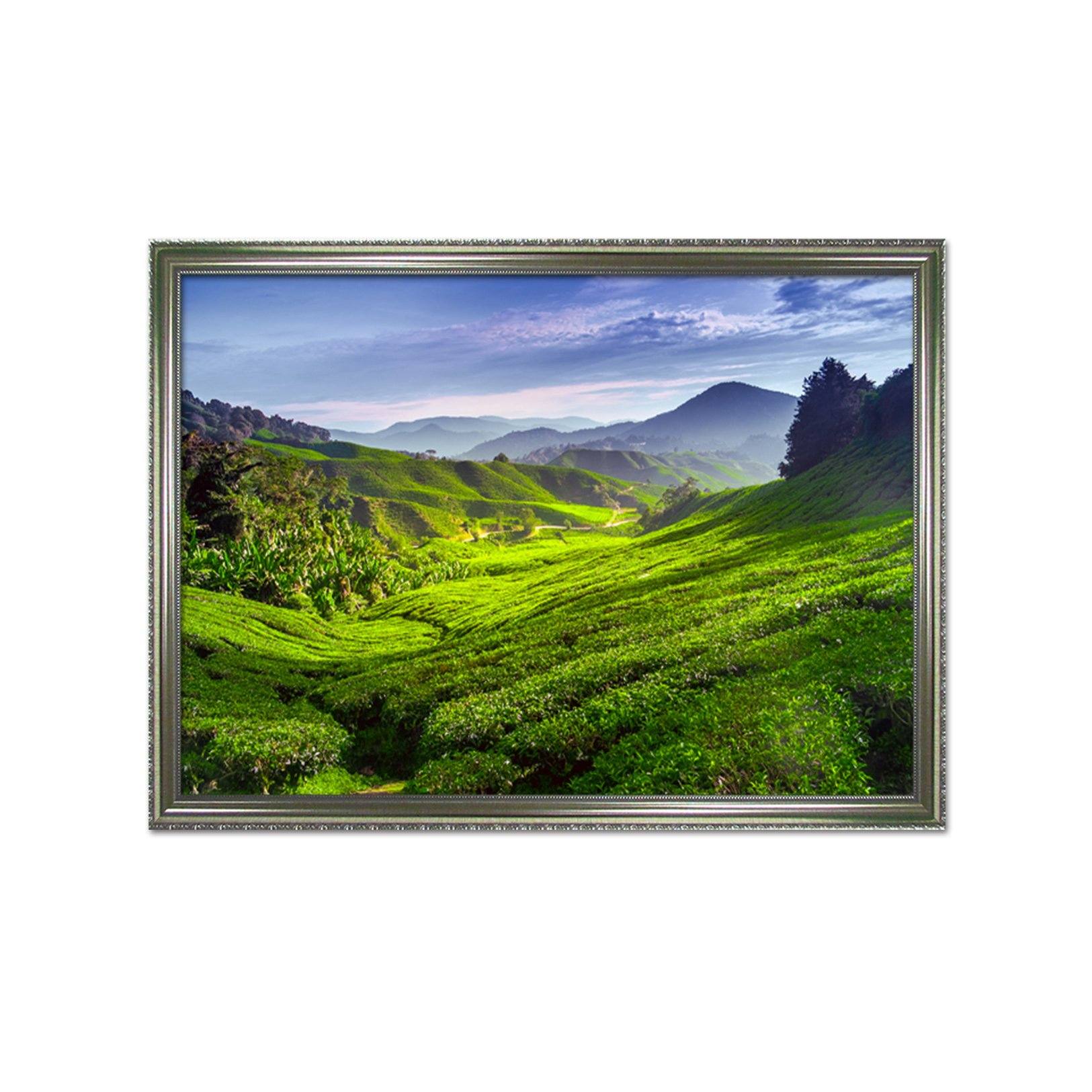 3D Green Fields 184 Fake Framed Print Painting Wallpaper AJ Creativity Home