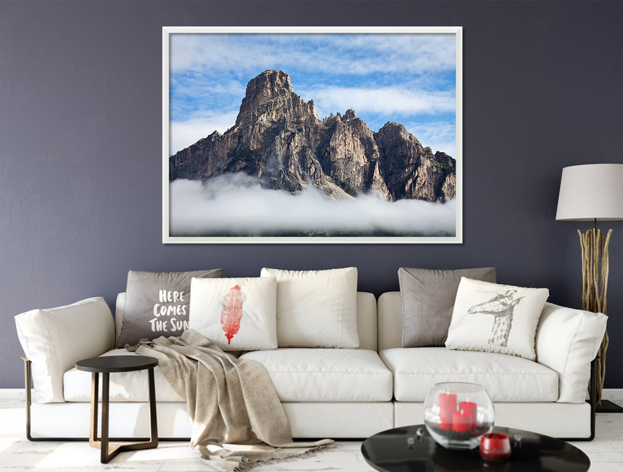 3D Dangerous Peaks 074 Fake Framed Print Painting Wallpaper AJ Creativity Home