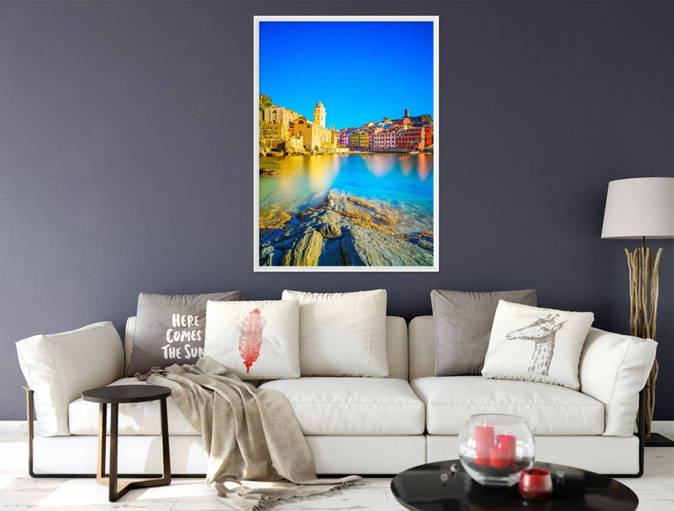 3D Sea View Roomr 004 Fake Framed Print Painting Wallpaper AJ Creativity Home