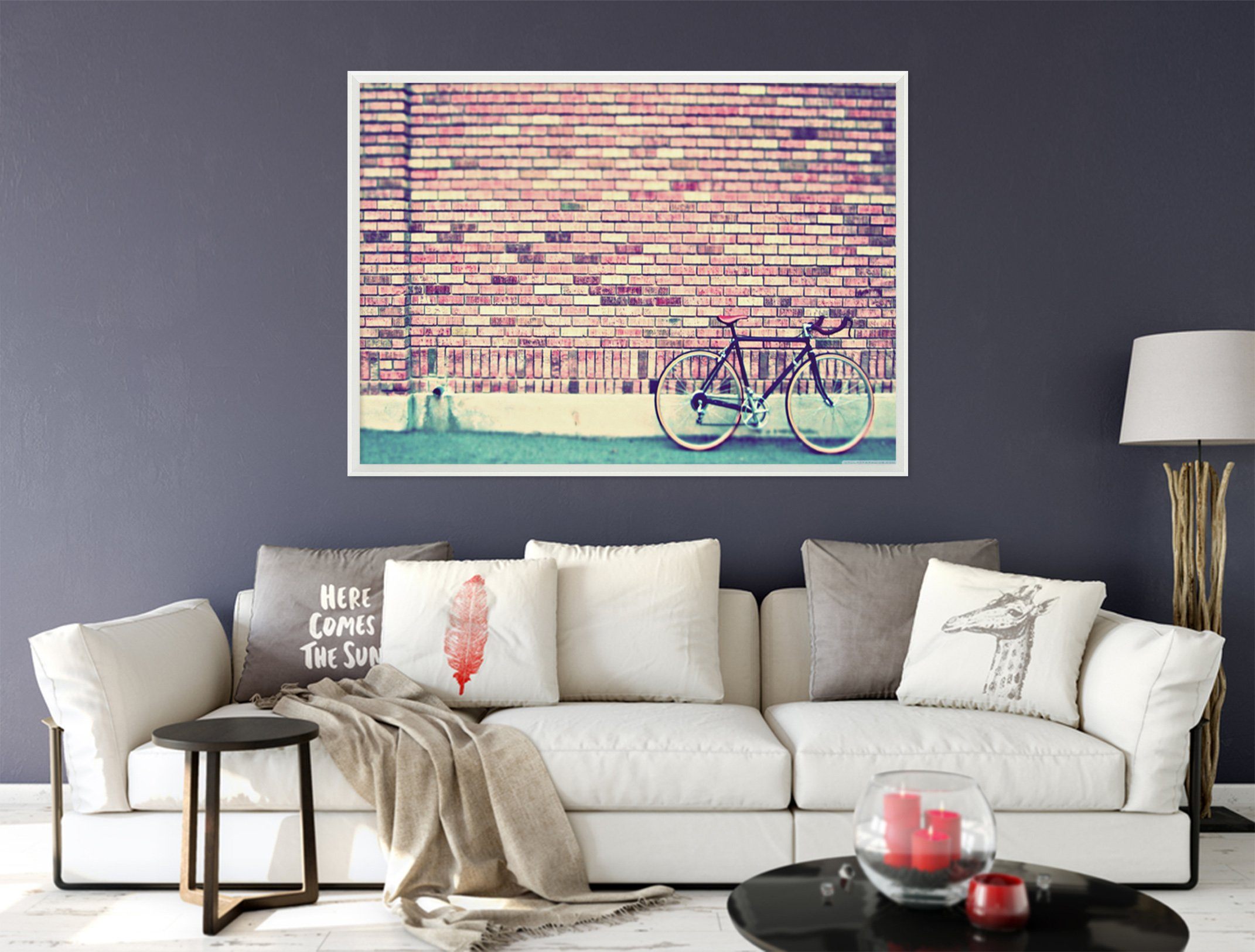 3D Wall Bike 196 Fake Framed Print Painting Wallpaper AJ Creativity Home