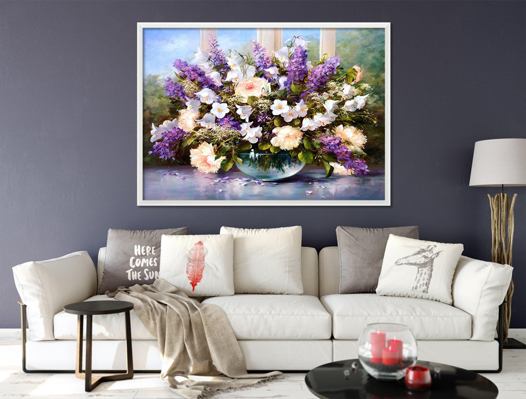 3D flower Pot 120 Fake Framed Print Painting Wallpaper AJ Creativity Home