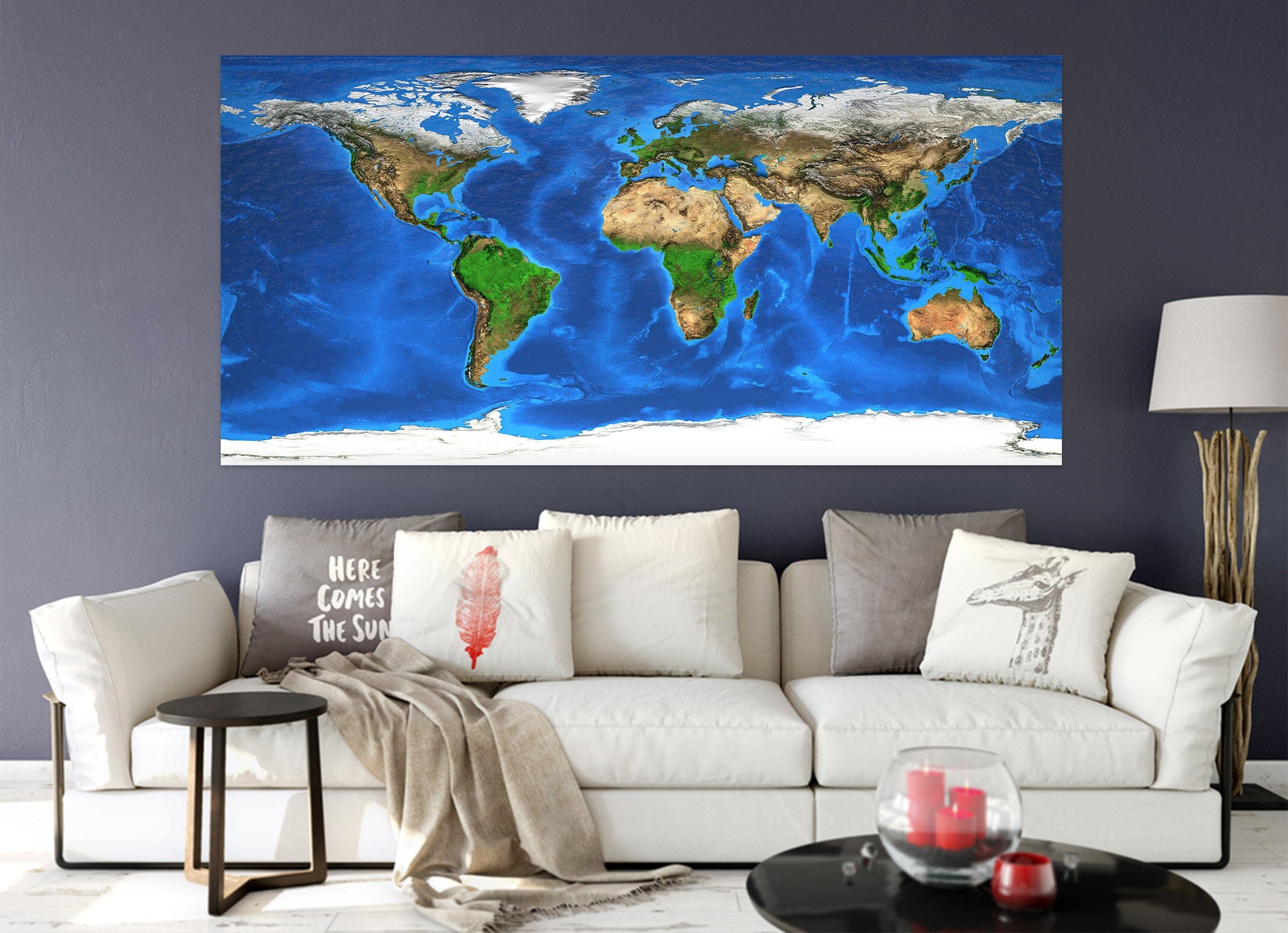 3D Green Island 238 World Map Wall Sticker Wallpaper AJ Wallpaper 2