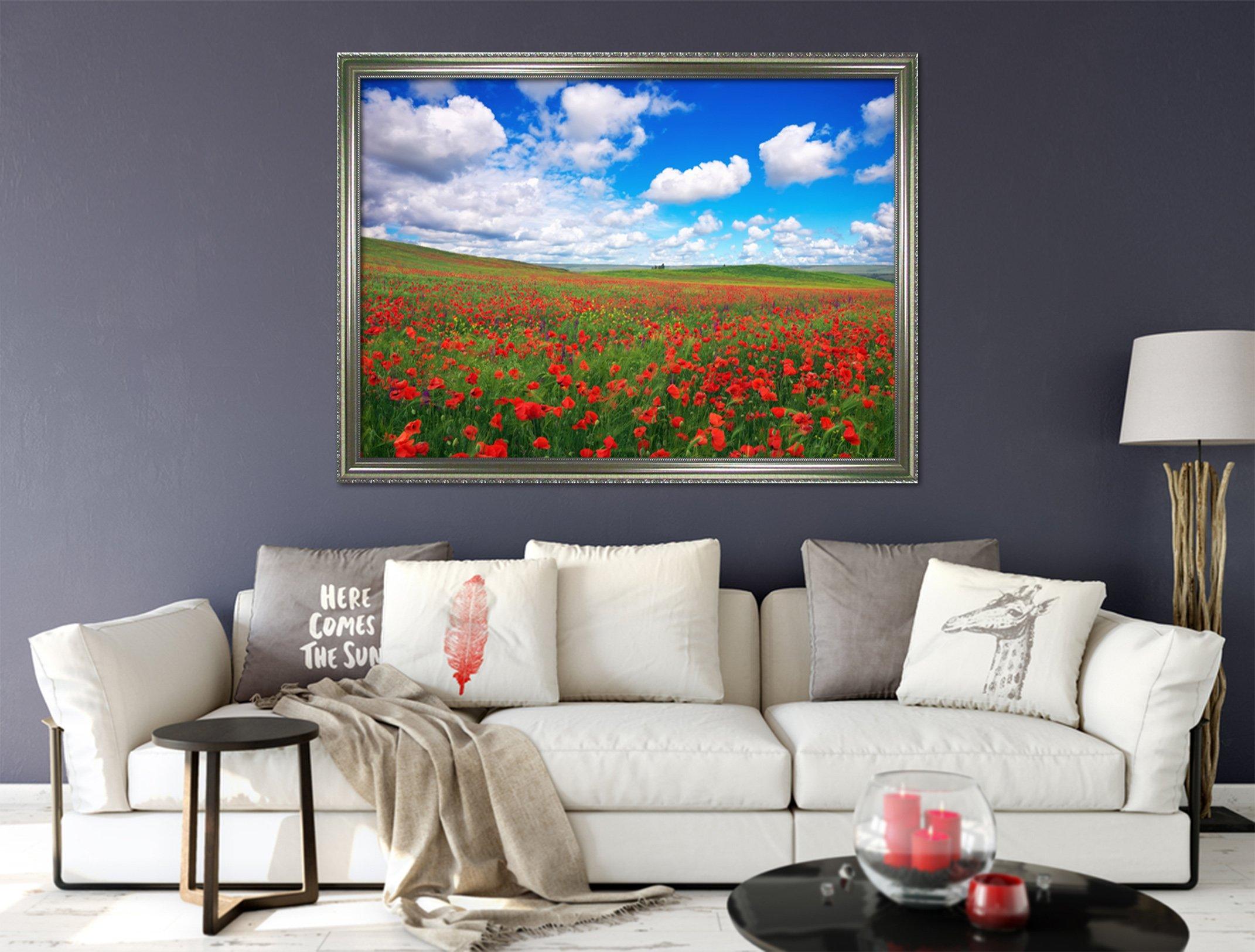 3D Flower Sea 168 Fake Framed Print Painting Wallpaper AJ Creativity Home