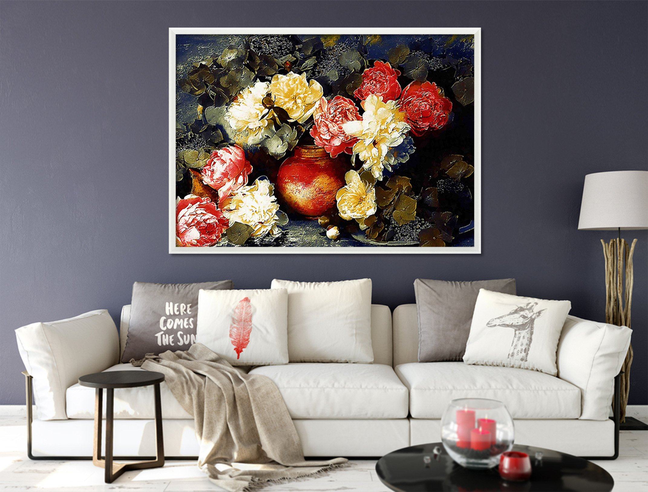 3D Flower Bunch 119 Fake Framed Print Painting Wallpaper AJ Creativity Home