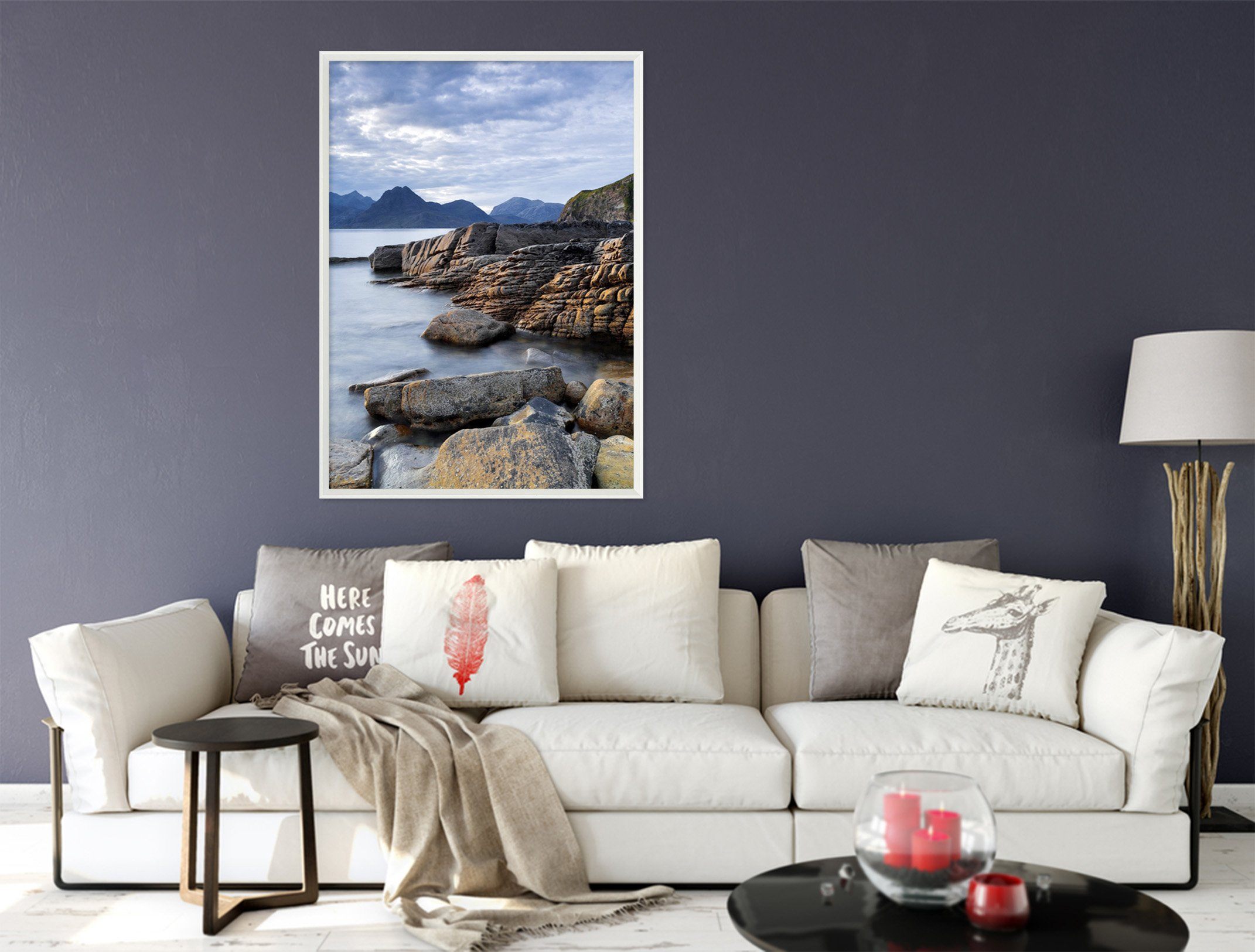 3D Seaside Slope 083 Fake Framed Print Painting Wallpaper AJ Creativity Home