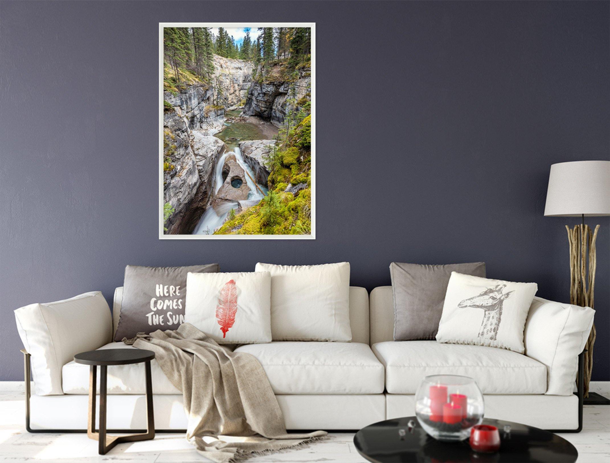 3D High Mountain 074 Fake Framed Print Painting Wallpaper AJ Creativity Home