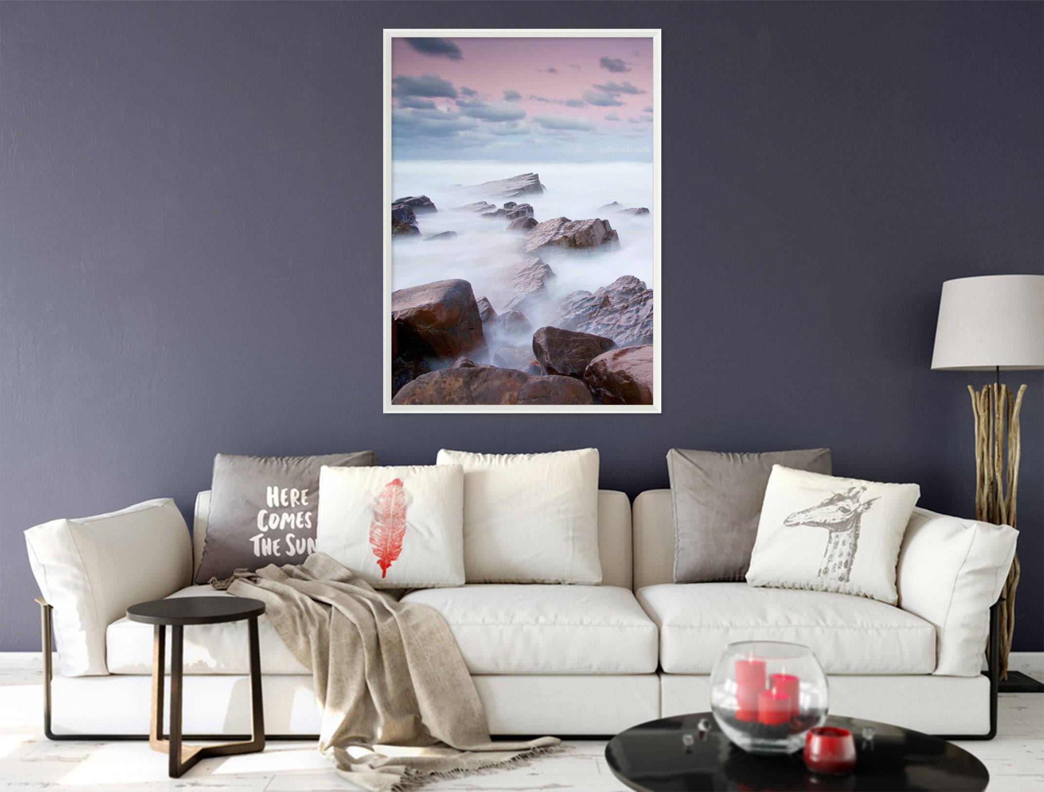 3D Beautiful Cloud 040 Fake Framed Print Painting Wallpaper AJ Creativity Home