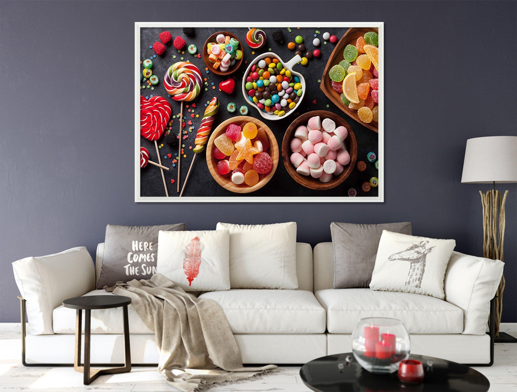 3D Color Sugar 113 Fake Framed Print Painting Wallpaper AJ Creativity Home