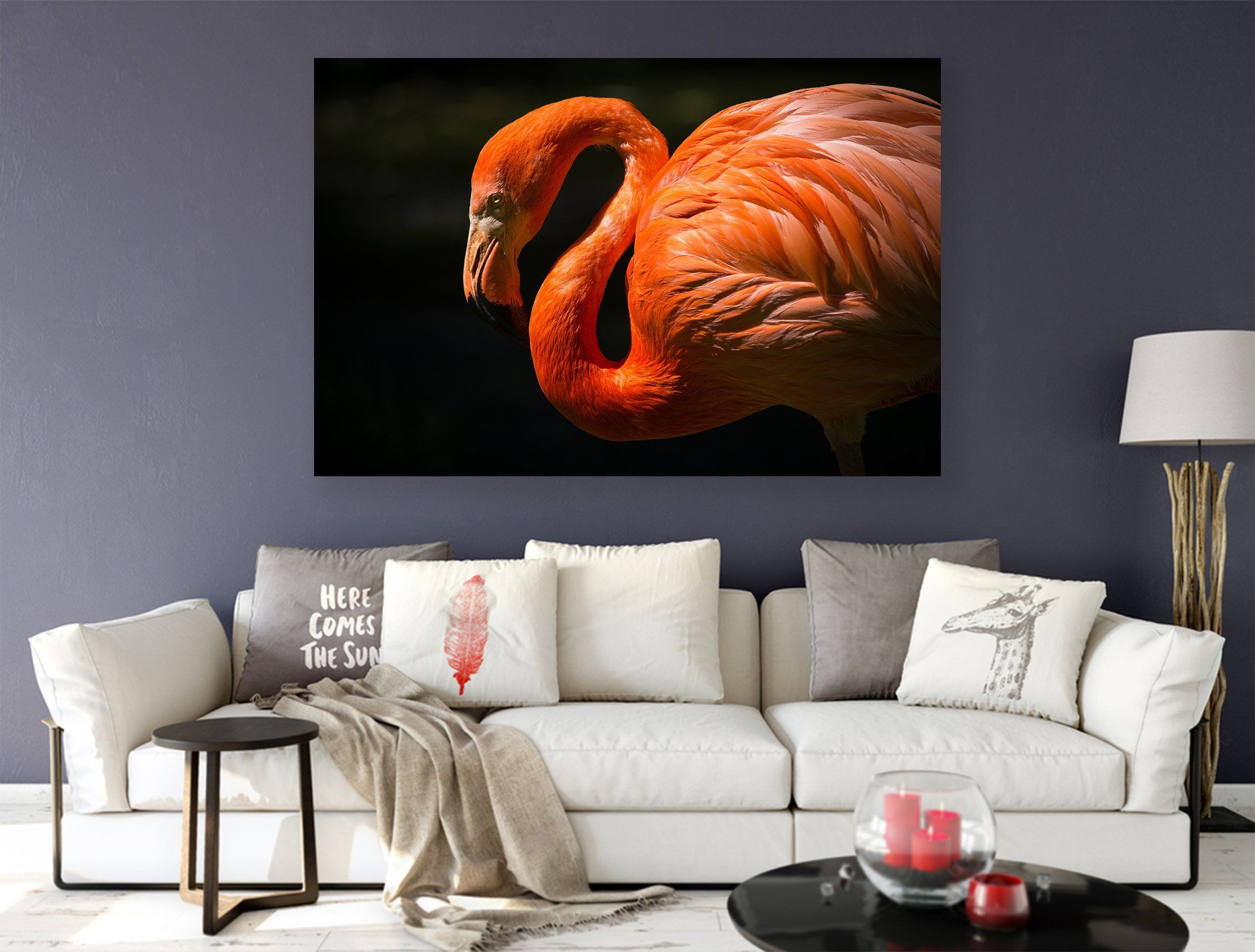 3D Flamingo 14 Animal Wall Stickers Wallpaper AJ Wallpaper 2
