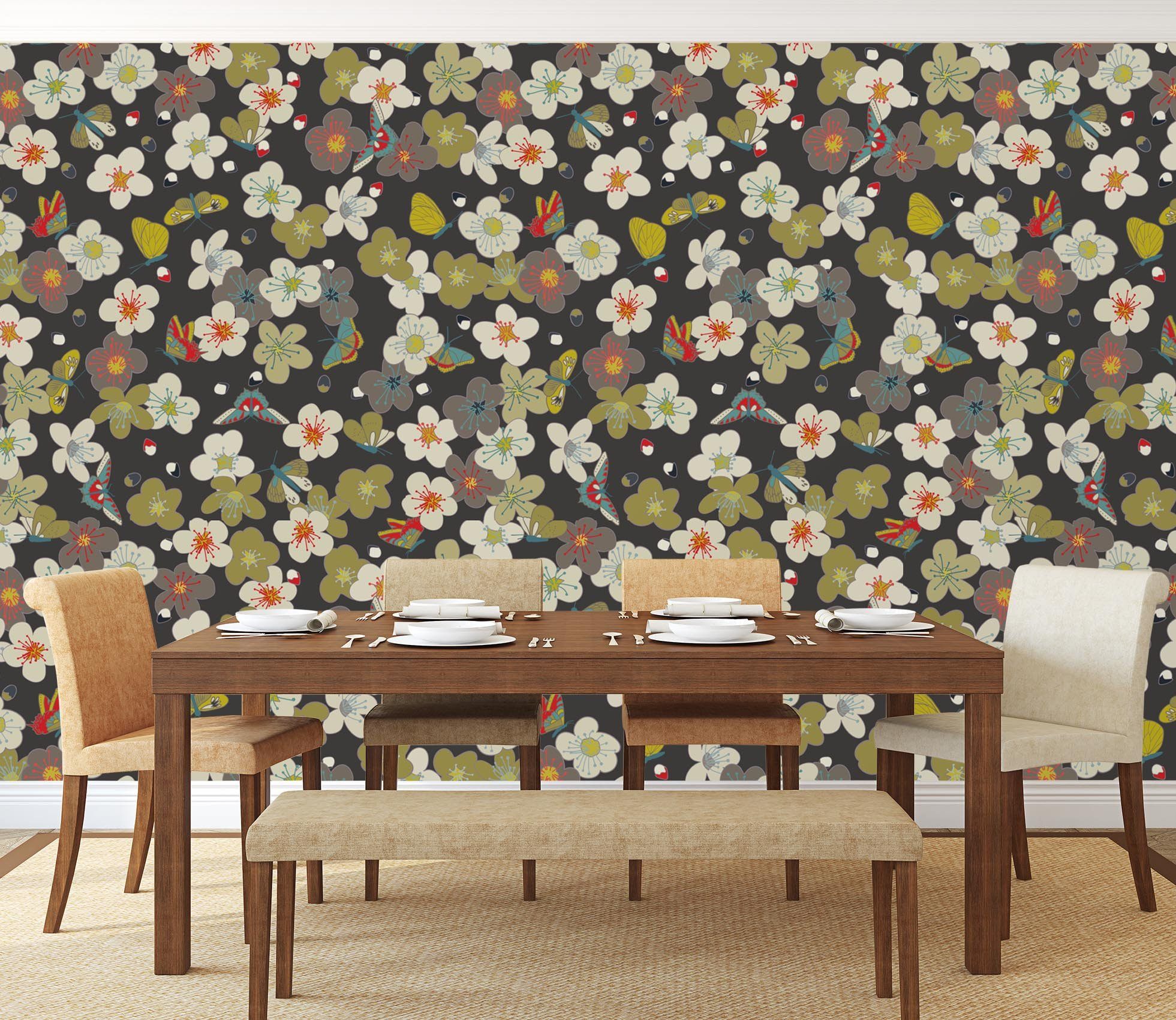 3D Lovely Flower 037 Wallpaper AJ Wallpaper