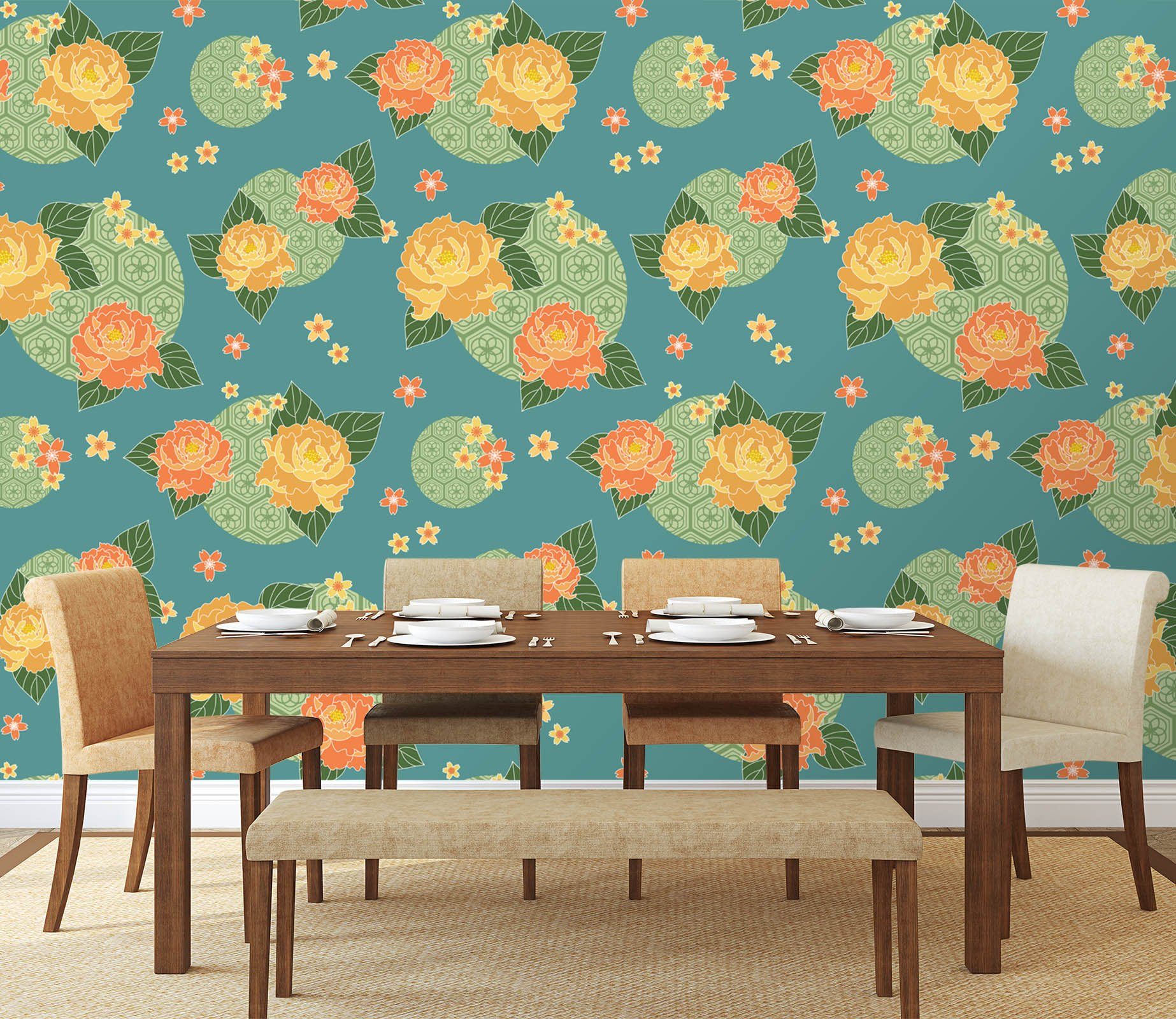 3D Pattern Flower 221 Wallpaper AJ Wallpaper