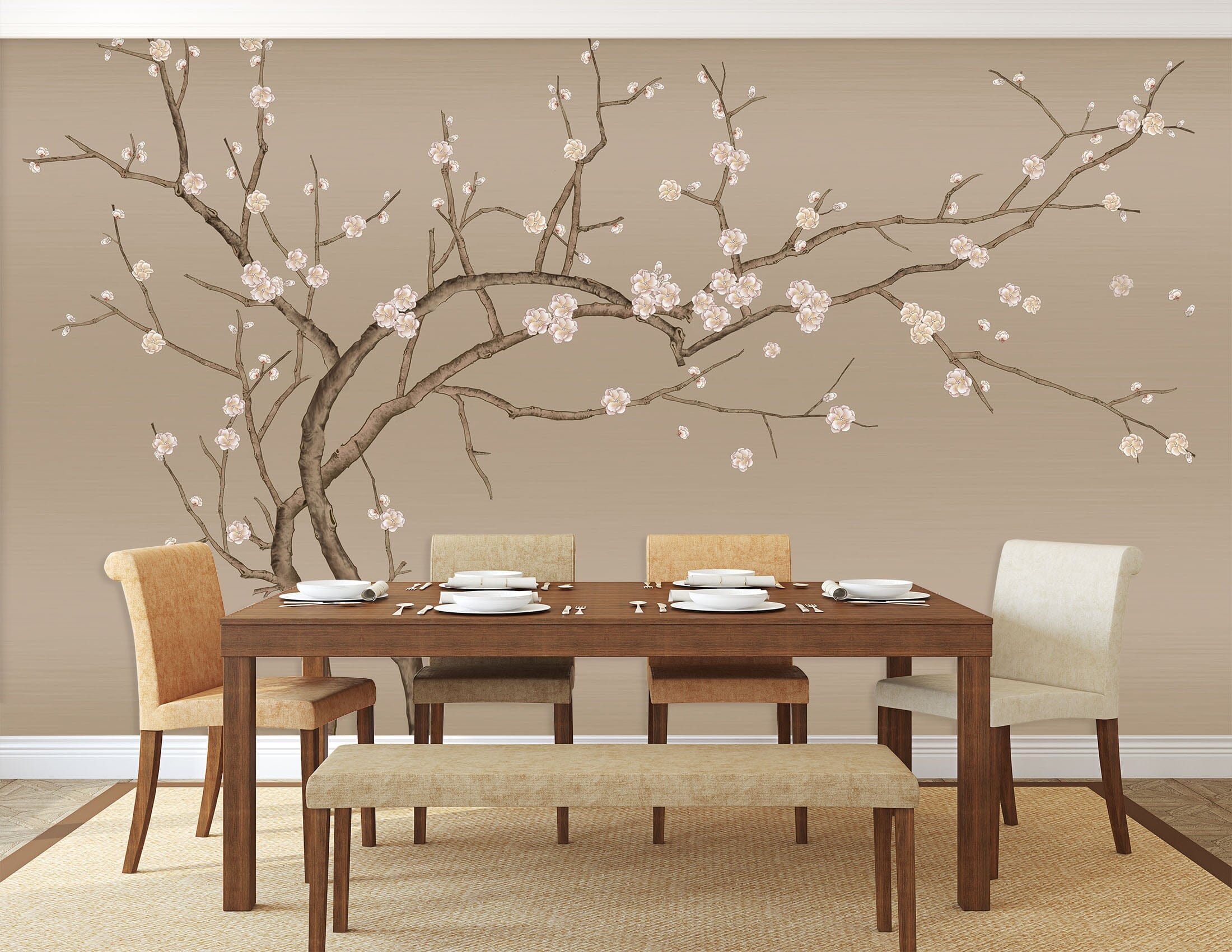 3D Tree Bent Over 1438 Wall Murals Wallpaper AJ Wallpaper 2