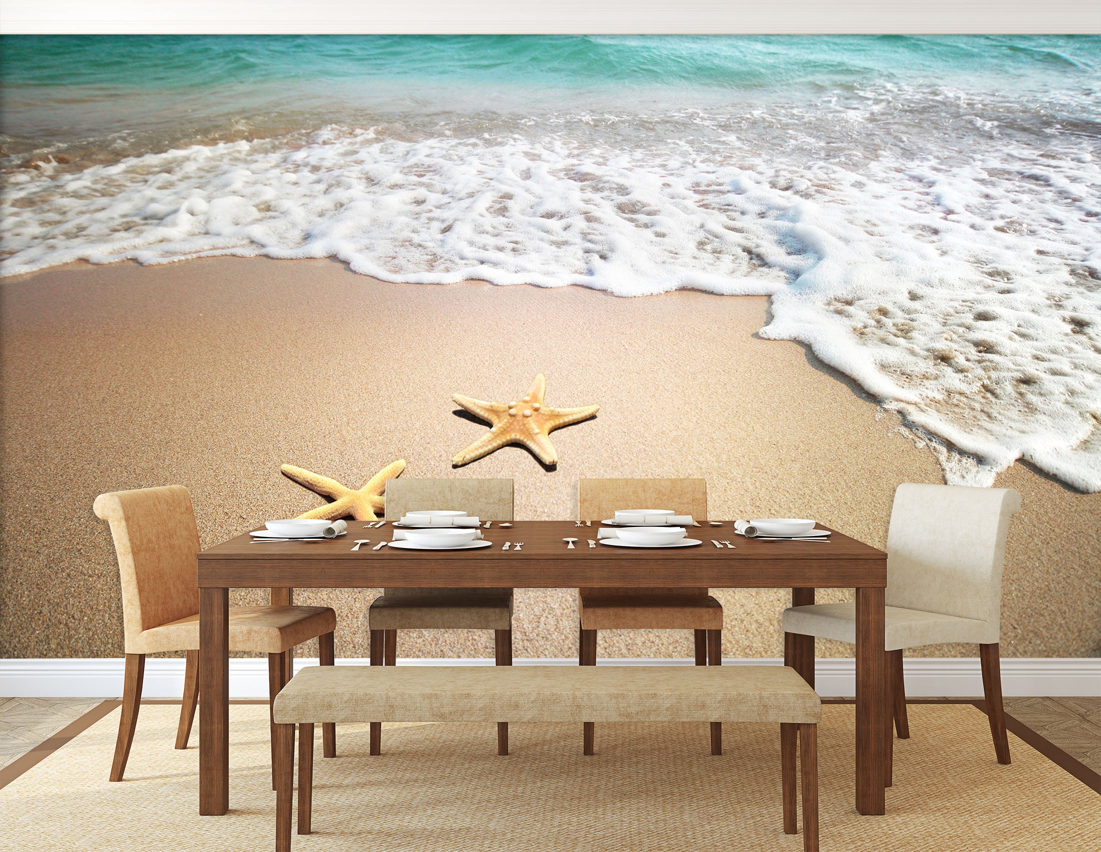 3D Beach Starfish 58122 Wall Murals