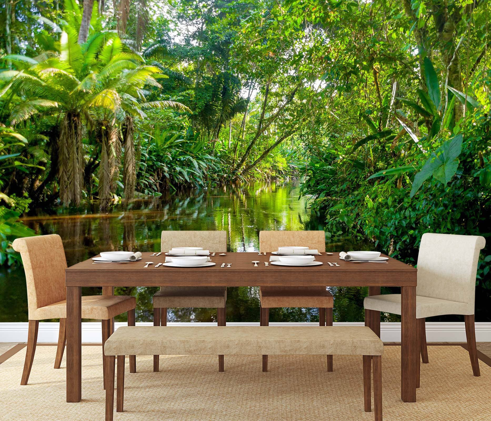 3D Tropical Woods River 140 Wall Murals Wallpaper AJ Wallpaper 2