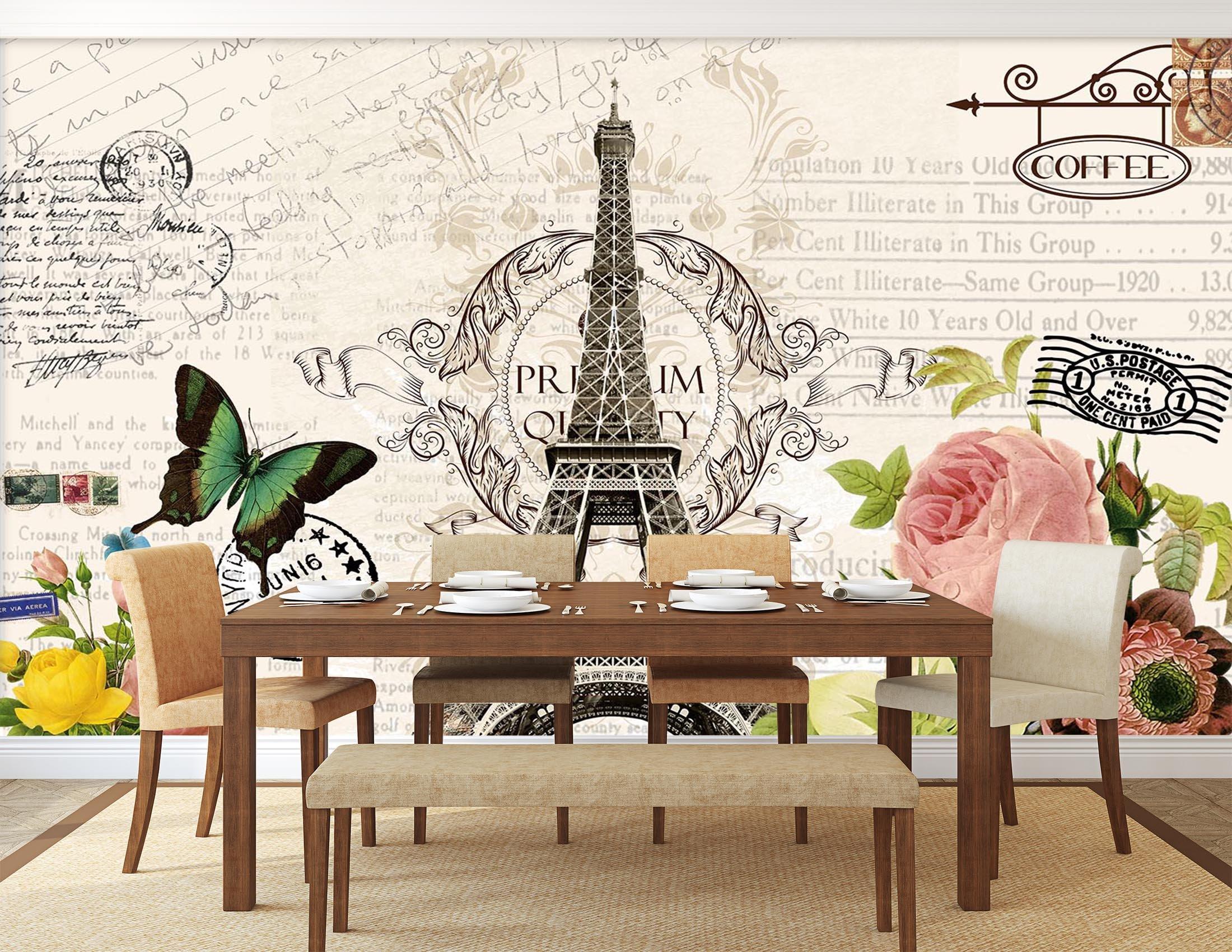 3D Envelope Tower Butterfly 558 Wallpaper AJ Wallpaper 2