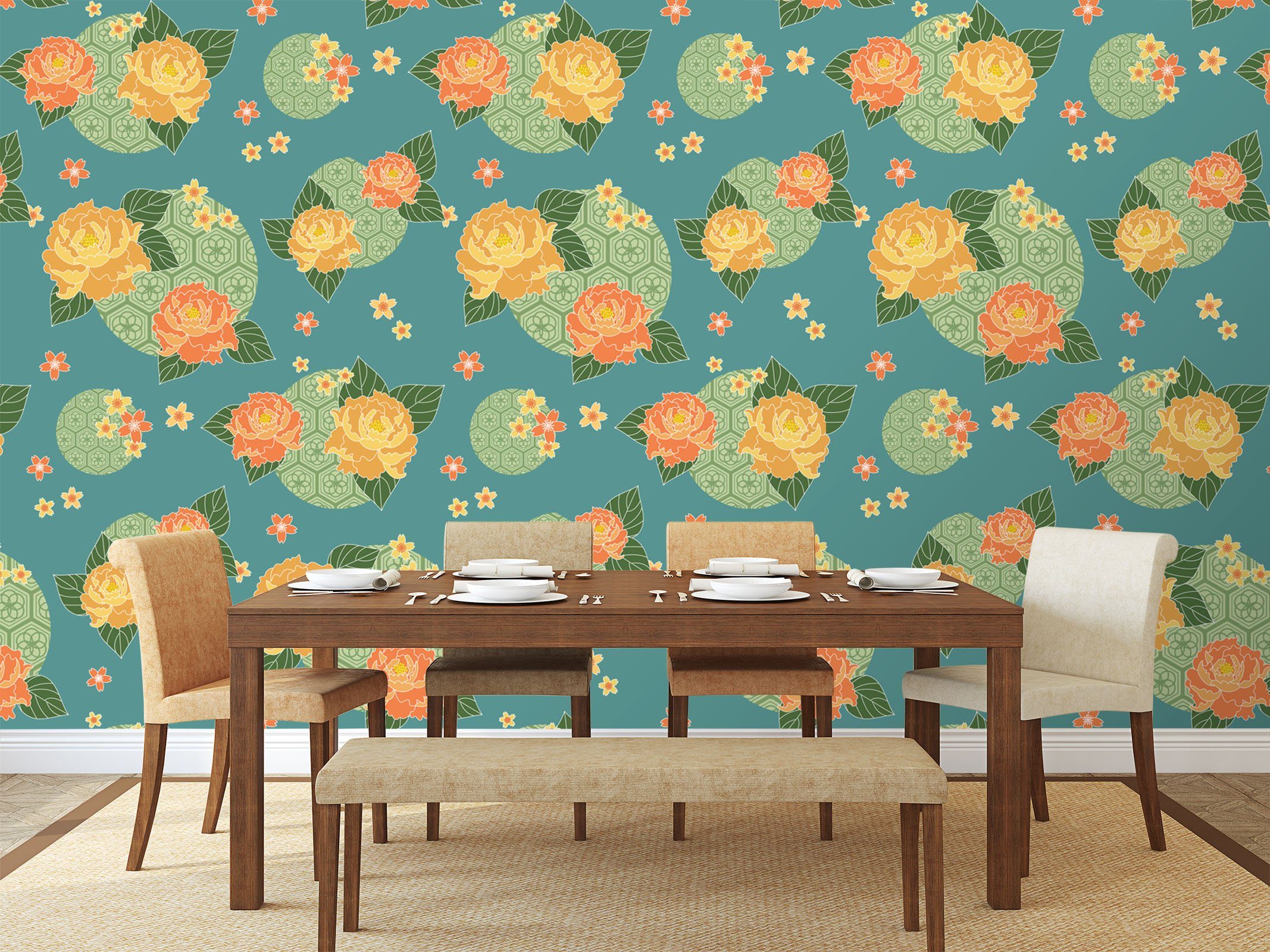 3D Pattern Flower 221 Wallpaper AJ Wallpaper