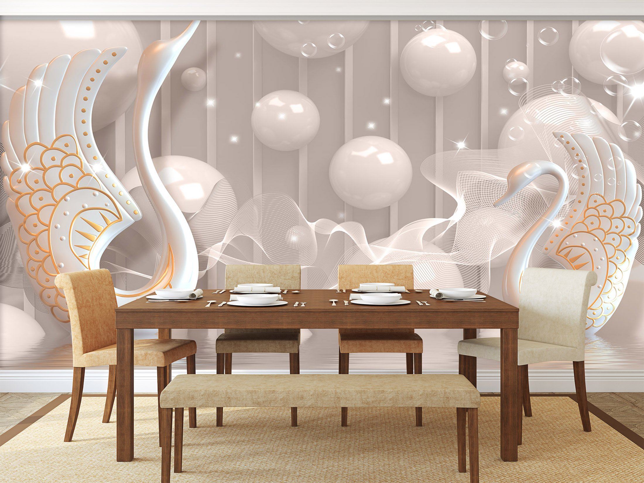 3D Artwork Swan 546 Wallpaper AJ Wallpaper 2