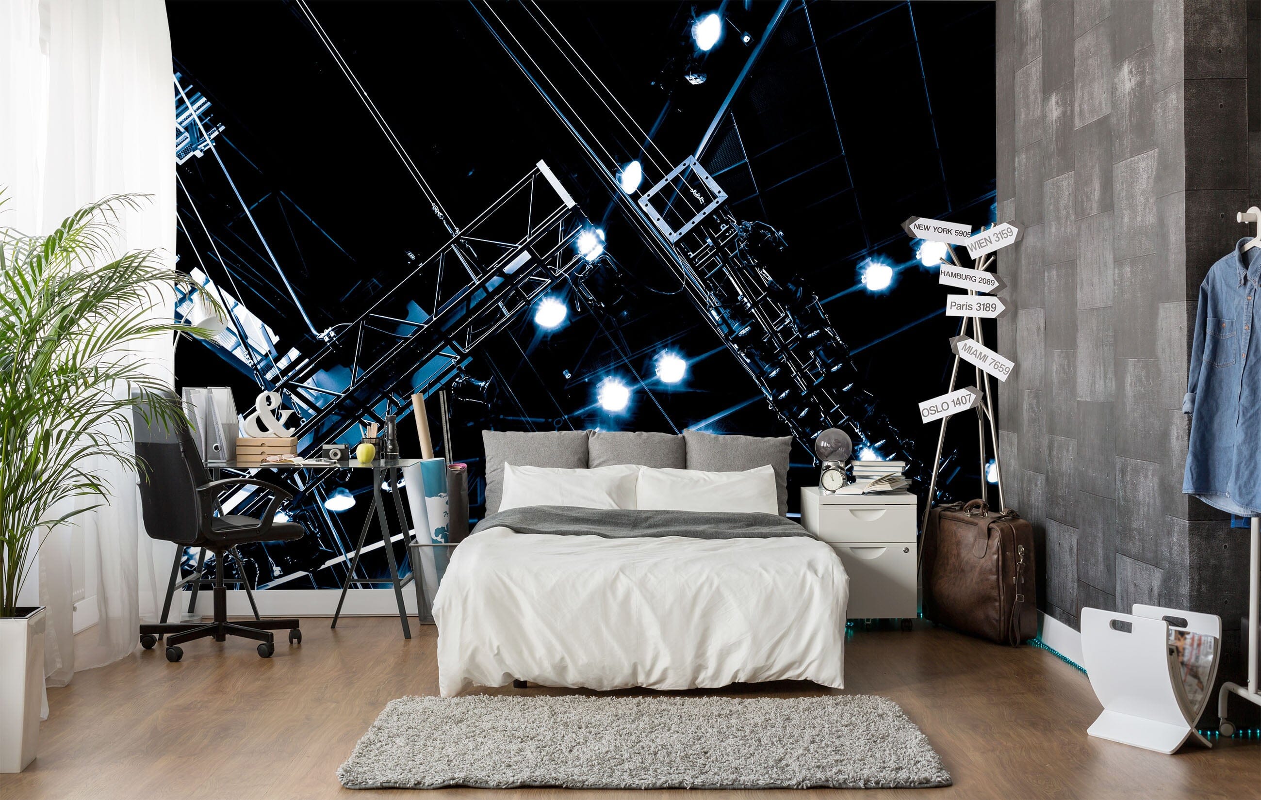 3D Dark City 102 Noirblanc777 Wall Mural Wall Murals Wallpaper AJ Wallpaper 2