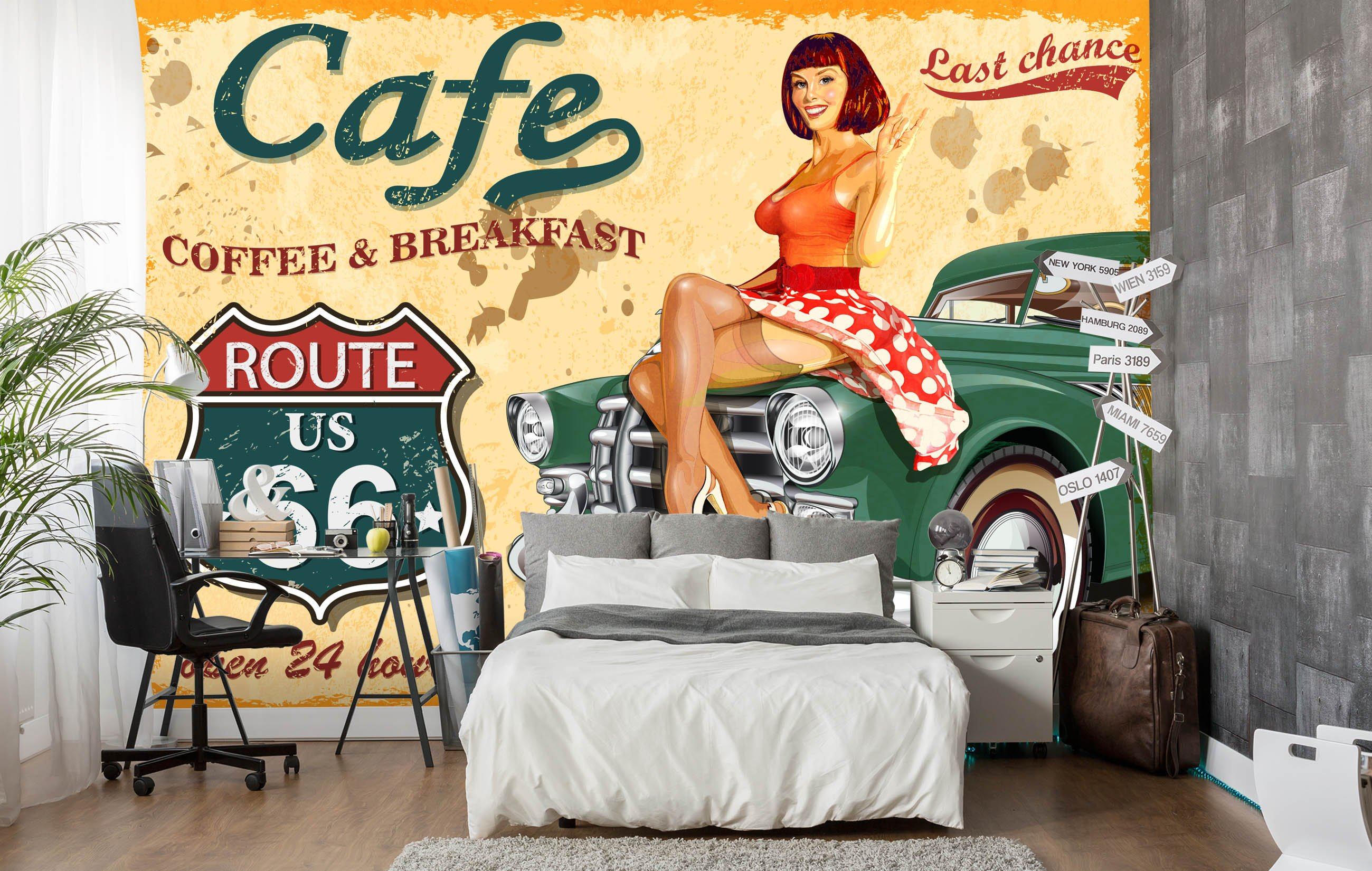 3D Luxury Car Woman 711 Wallpaper AJ Wallpaper