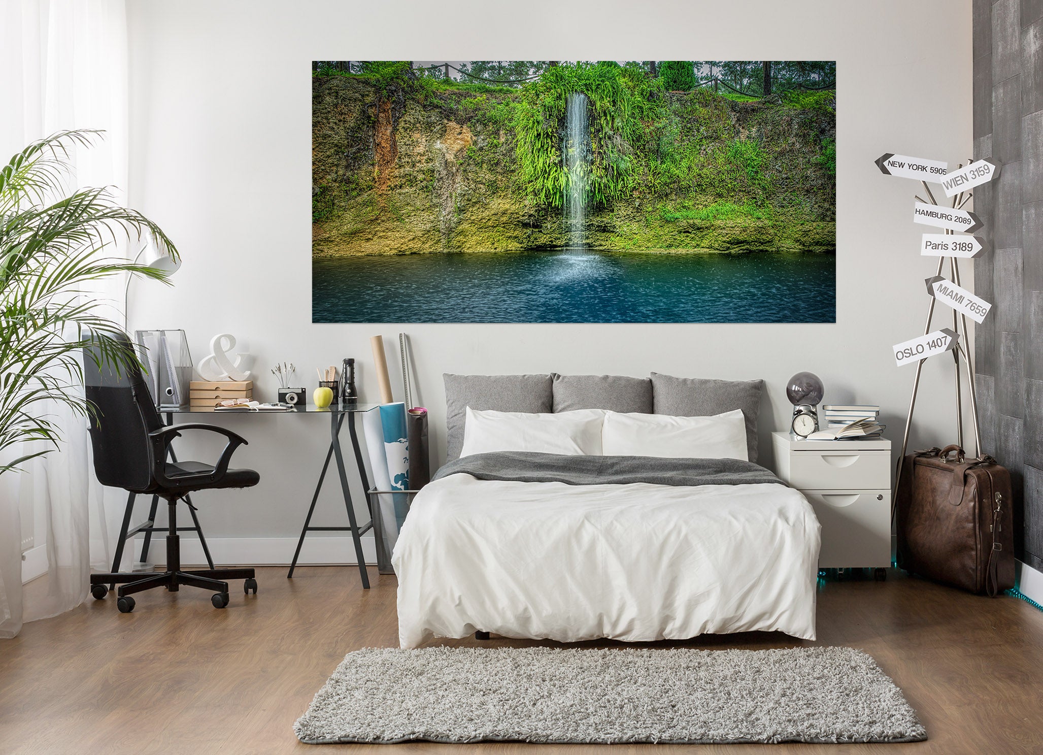 3D Waterfall Lake 4033 Beth Sheridan Wall Sticker