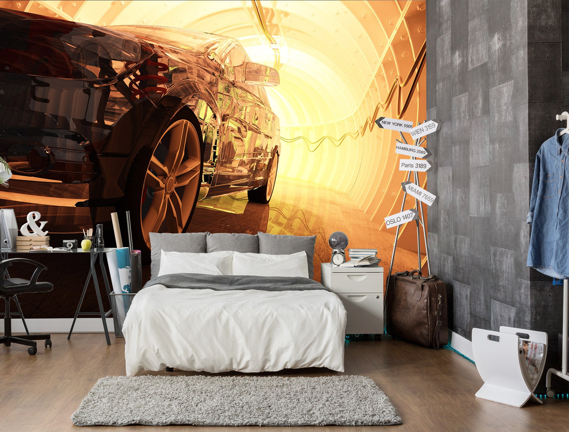 3D Transparent Cars 401 Vehicle Wall Murals