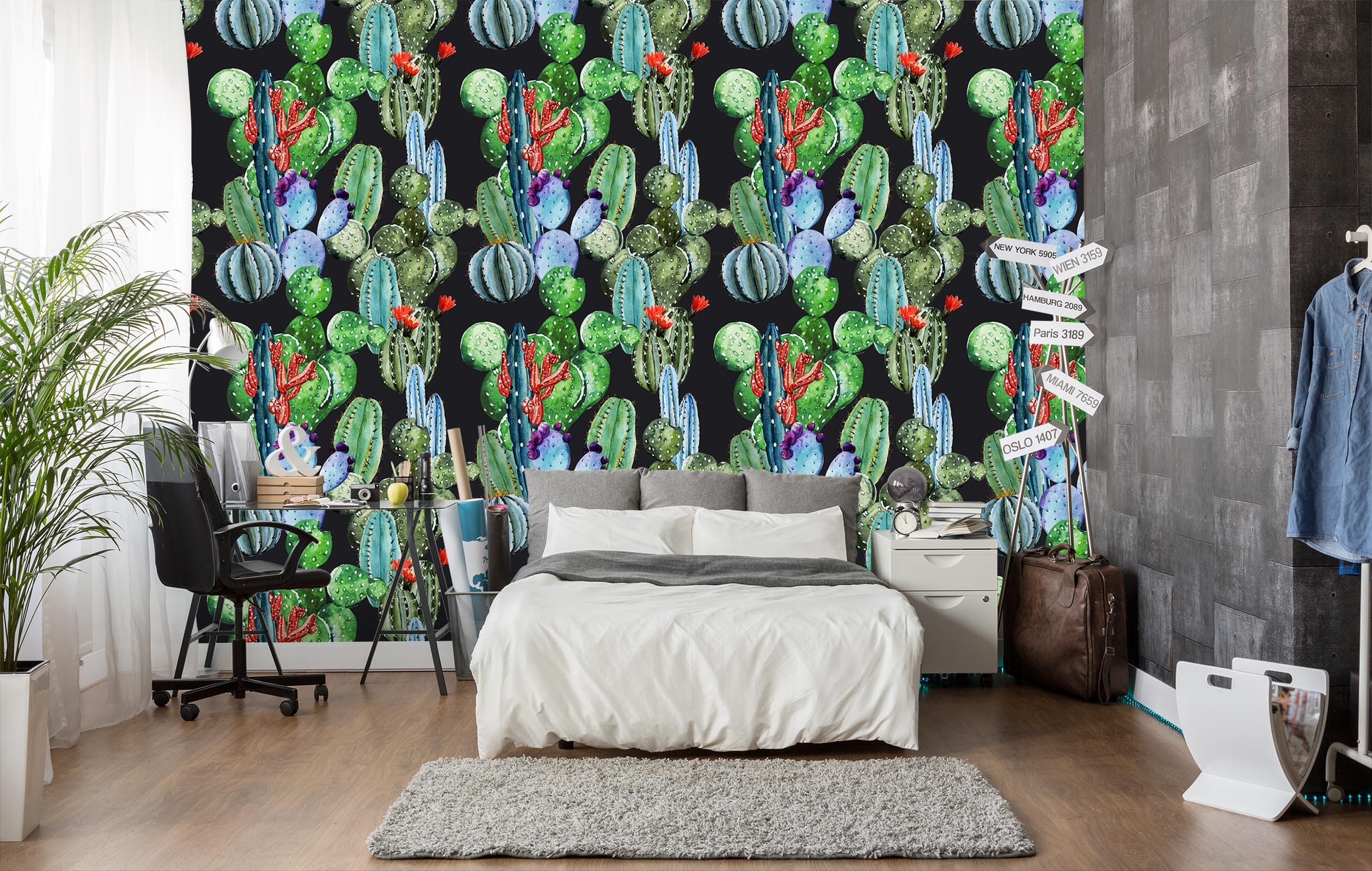 3D Cactus 1666 Wall Murals Wallpaper AJ Wallpaper 2