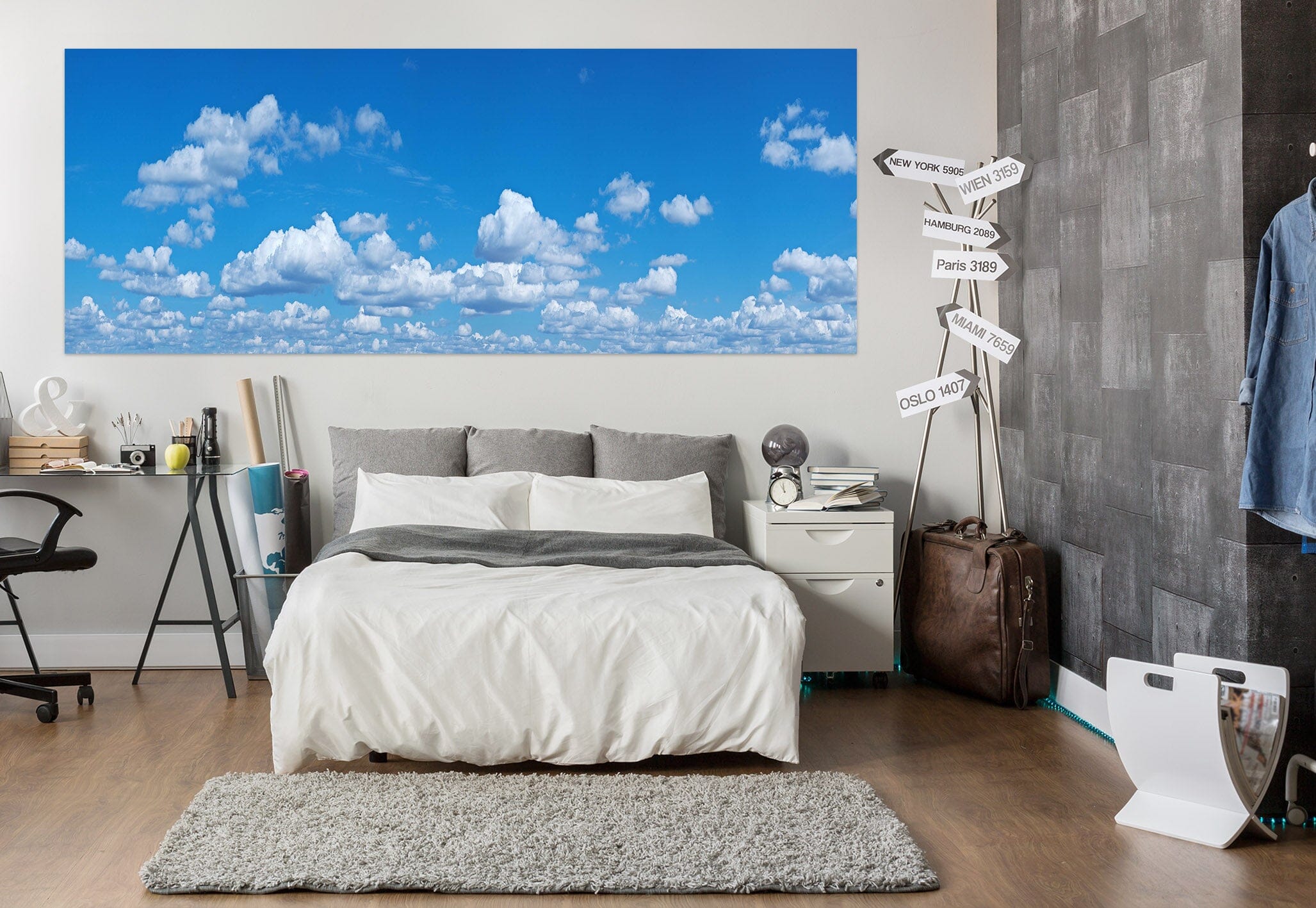 3D White Cloud 1061 Wall Sticker Wallpaper AJ Wallpaper 2