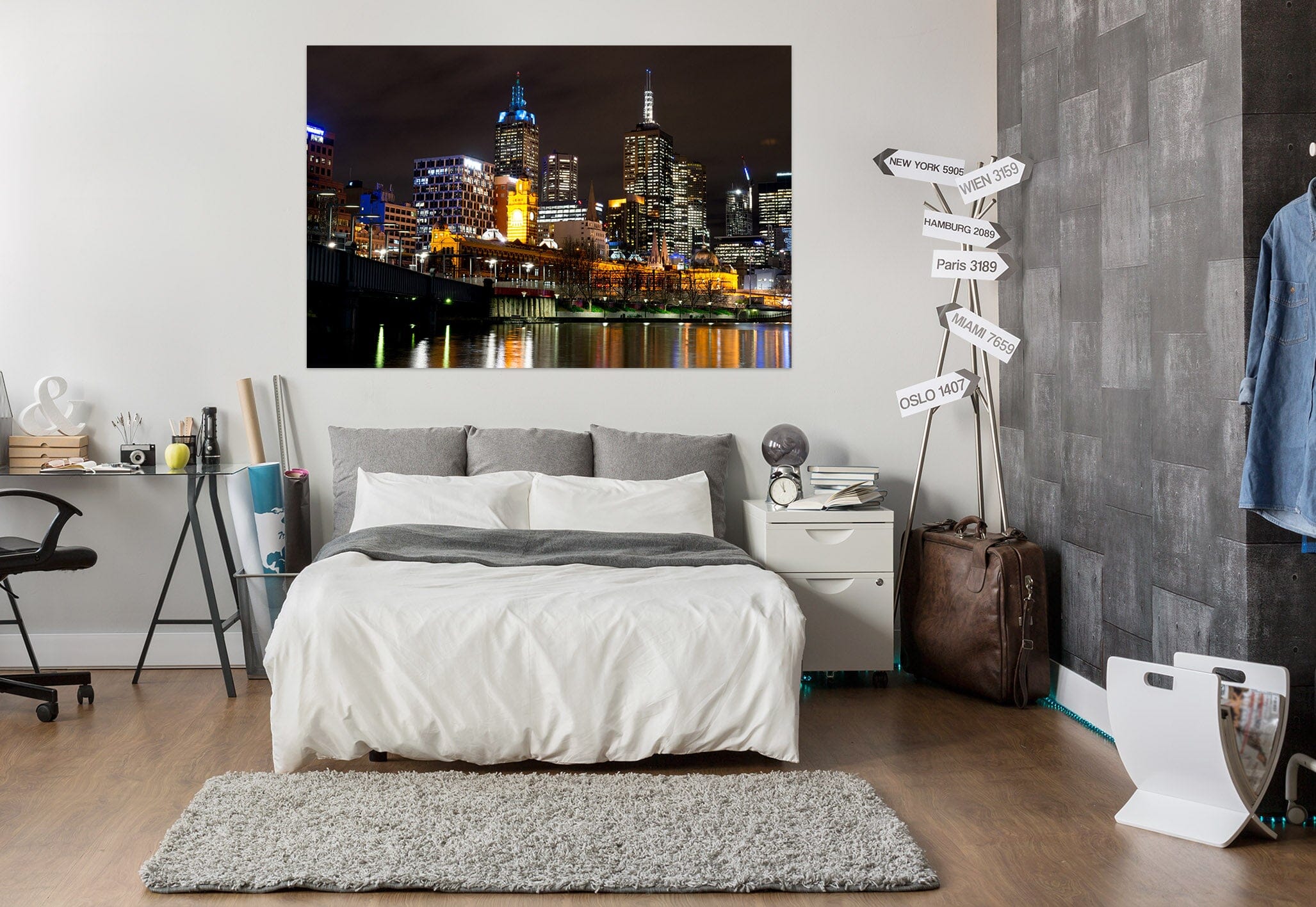 3D Neon Building 1082 Wall Sticker Wallpaper AJ Wallpaper 2