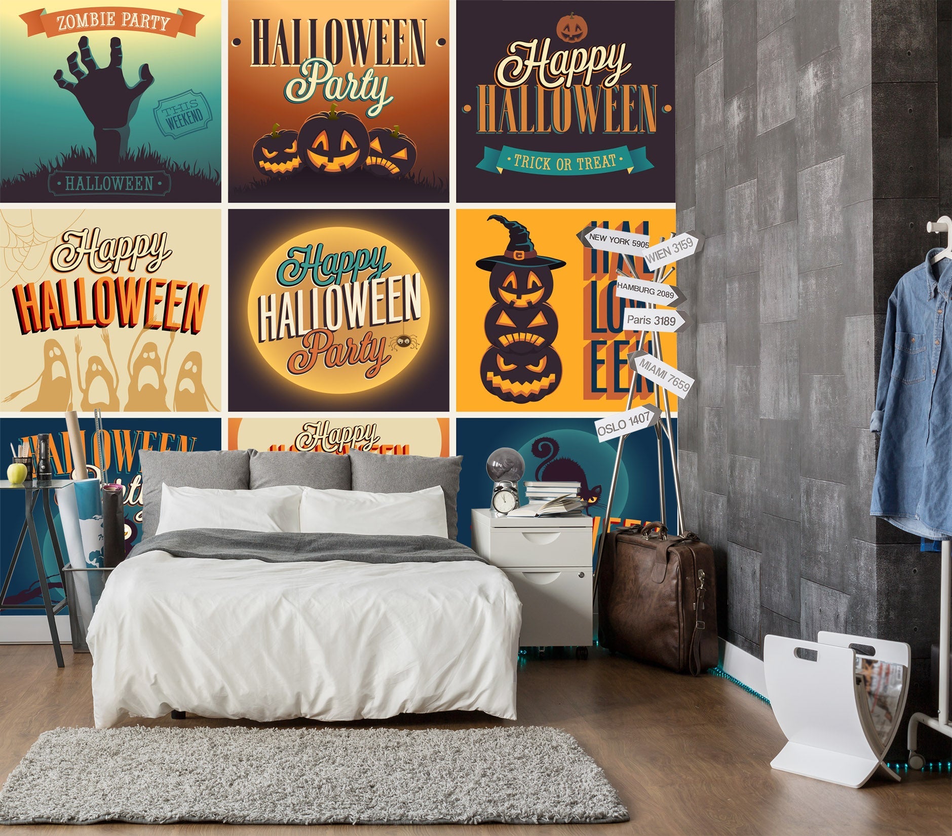 3D Pumpkin Festival Poster 1017 Halloween Wall Murals Wallpaper AJ Wallpaper 2