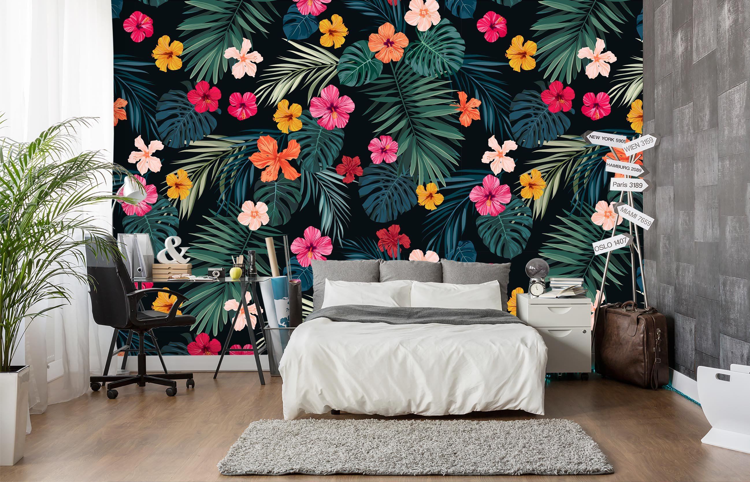 3D Pattern Leaves 676 Wallpaper AJ Wallpaper 2