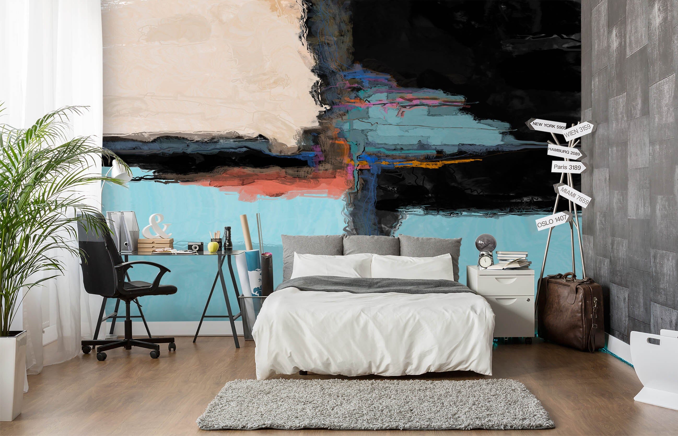 3D Map Graffiti 1399 Michael Tienhaara Wall Mural Wall Murals Wallpaper AJ Wallpaper 2