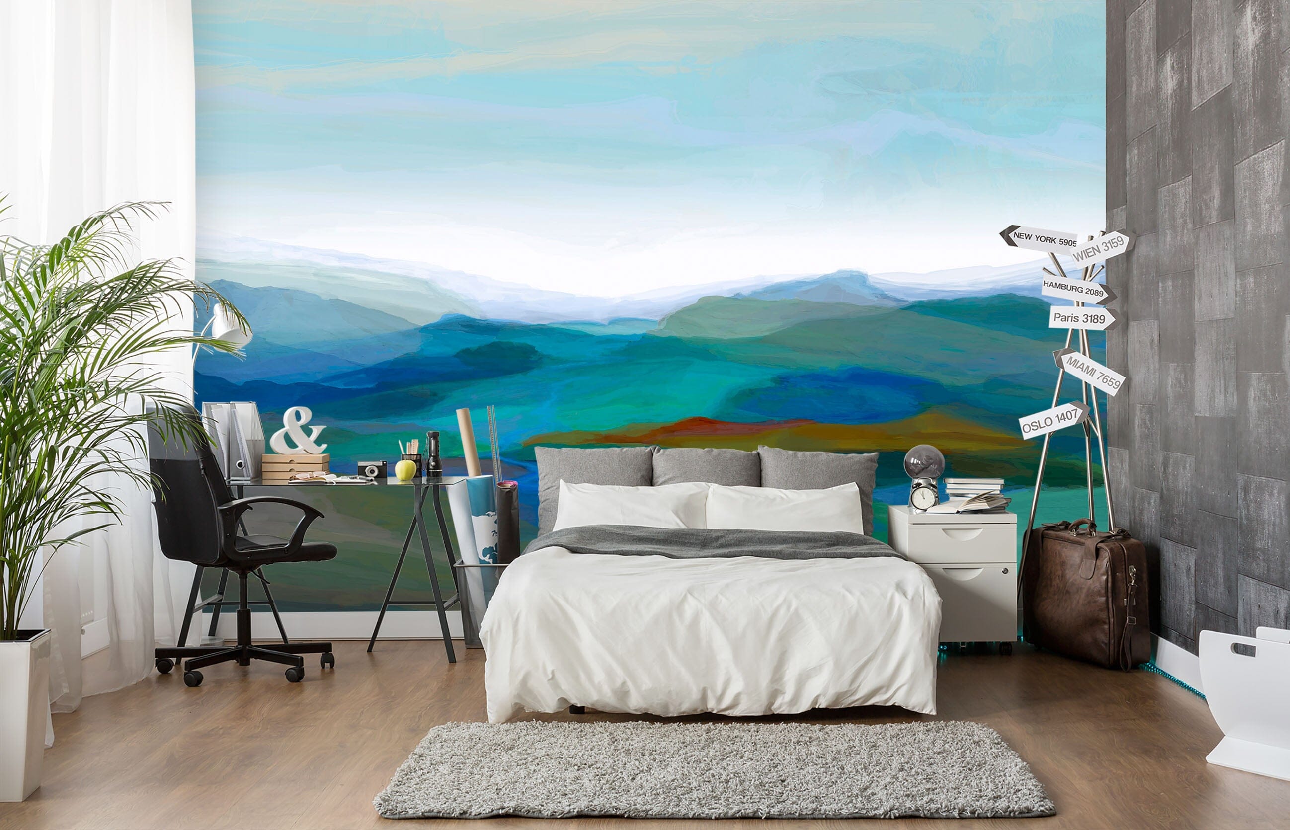 3D Valley Undulation 1420 Michael Tienhaara Wall Mural Wall Murals Wallpaper AJ Wallpaper 2