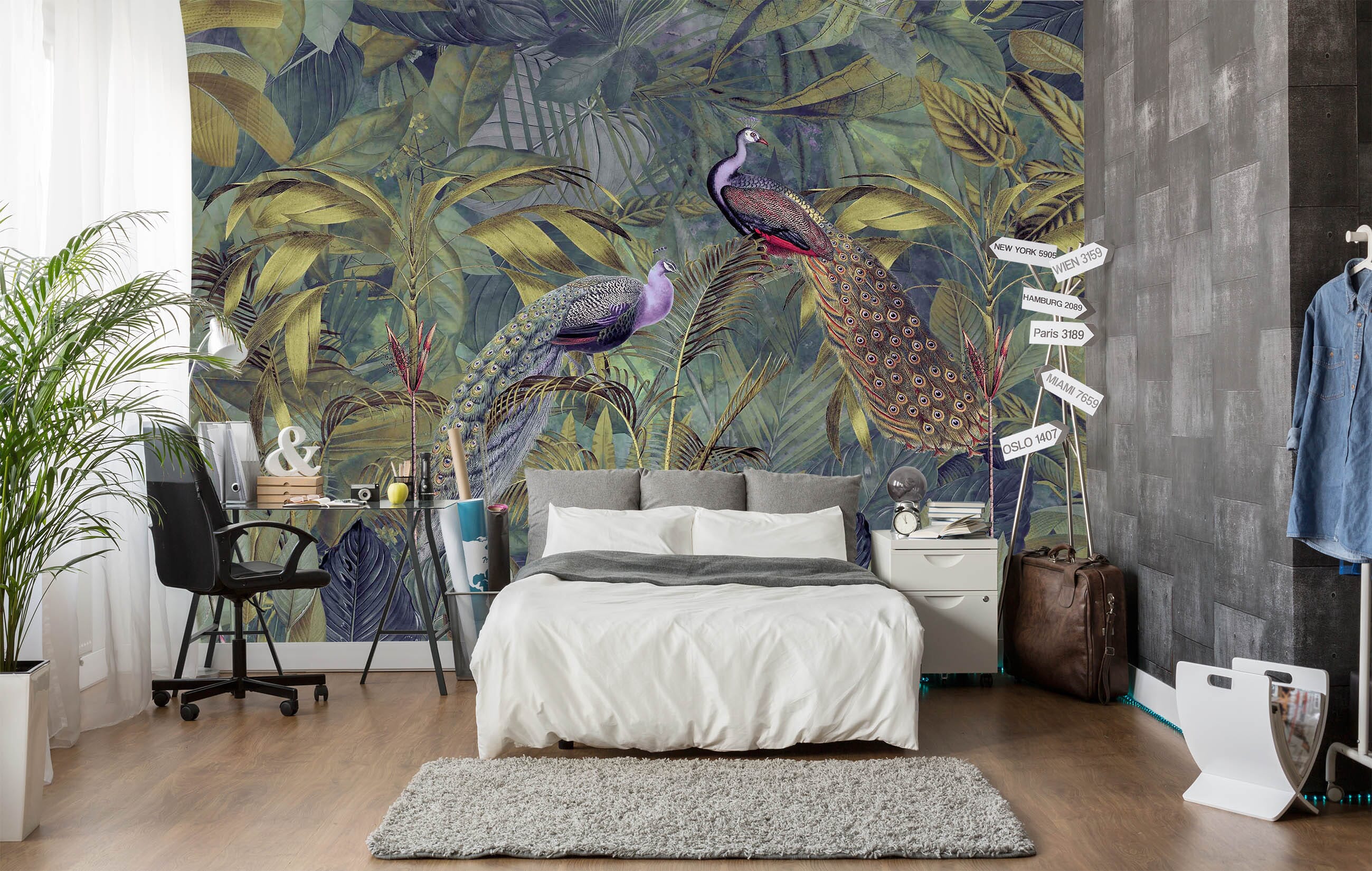 3D Beautiful Peacock 1014 Andrea haase Wall Mural Wall Murals Wallpaper AJ Wallpaper 2