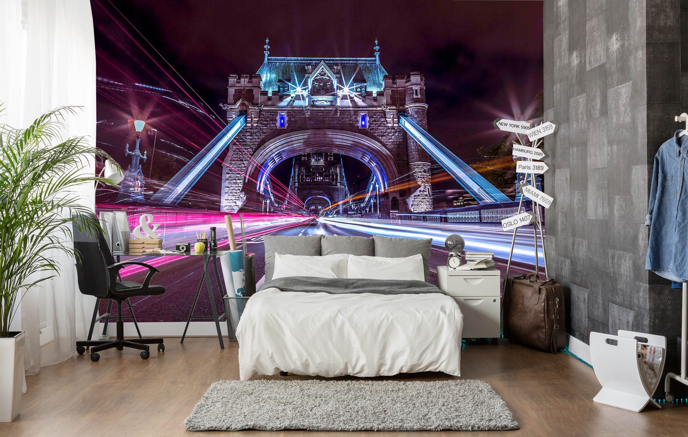 3D City Lights 1416 Assaf Frank Wall Mural Wall Murals Wallpaper AJ Wallpaper 2