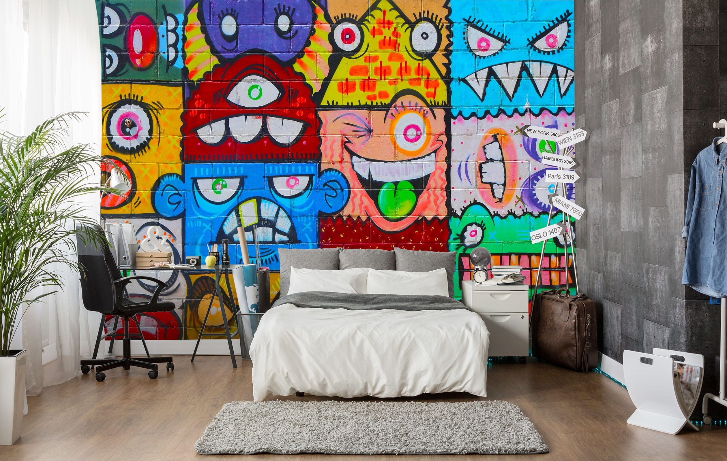 3D Graffiti Wall 1667 Wall Murals Wallpaper AJ Wallpaper 2