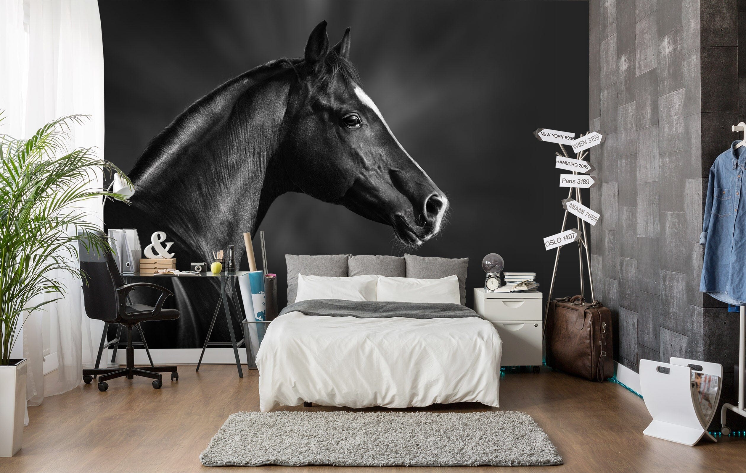 3D Dark Horse 444 Wall Murals Wallpaper AJ Wallpaper 2