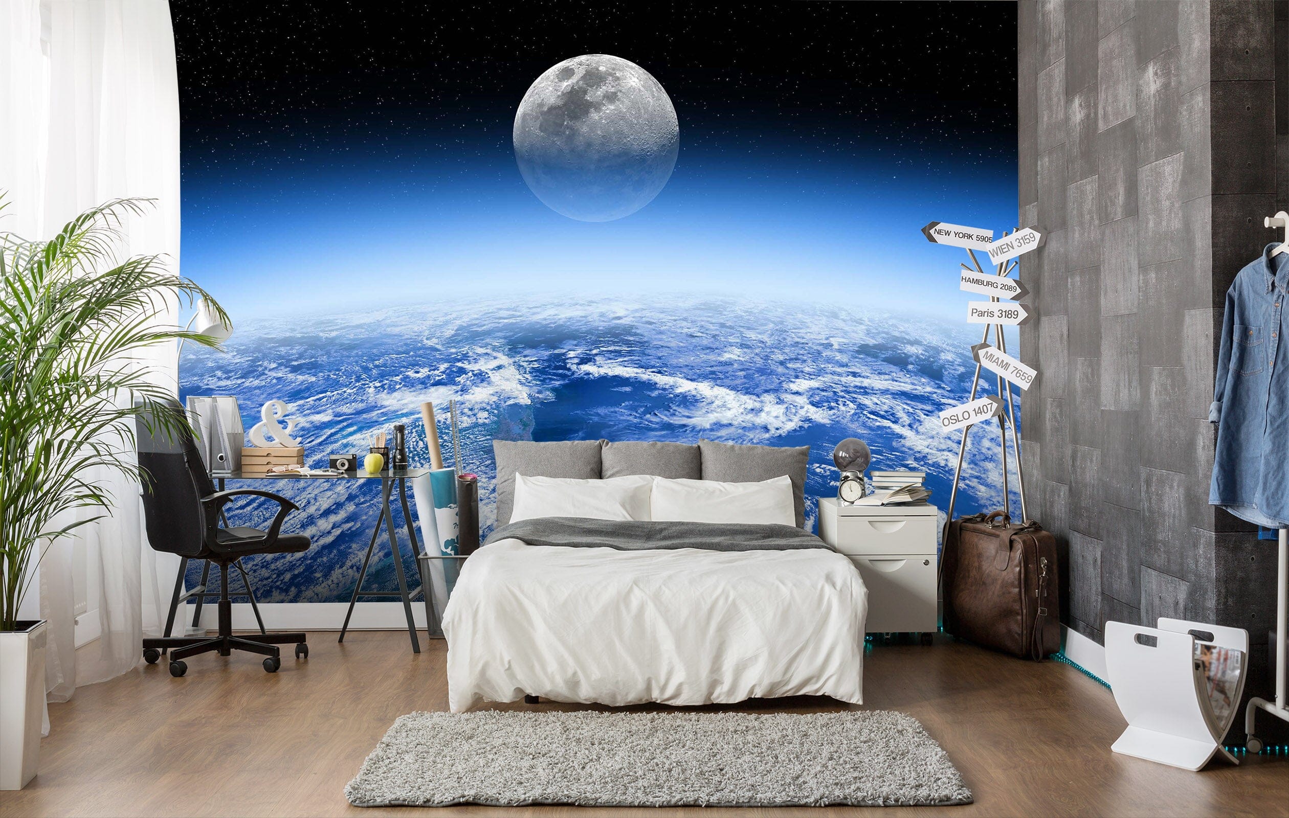 3D Planet Moon 1696 Wall Murals Wallpaper AJ Wallpaper 2