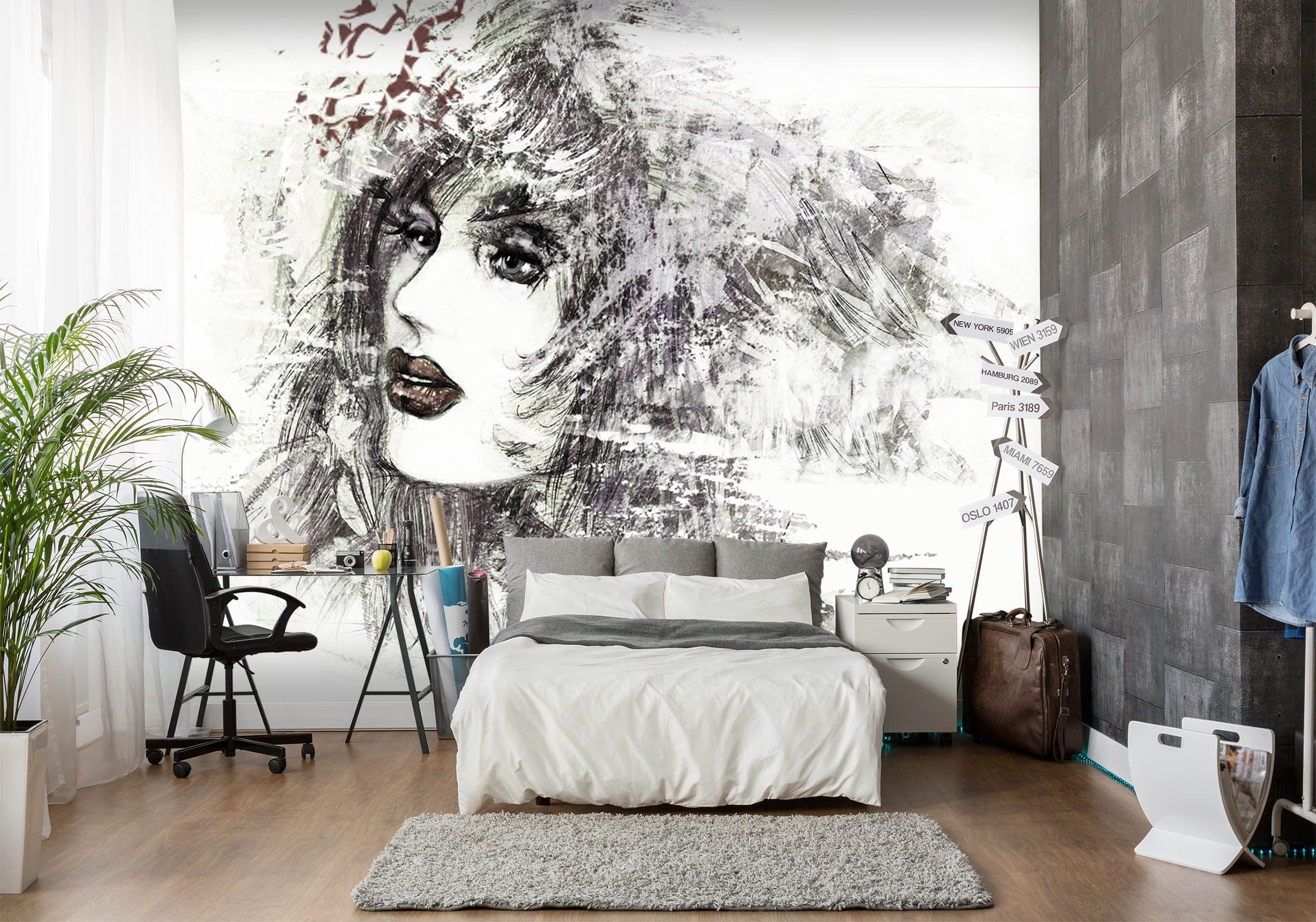 3D Sketch Woman 595 Wallpaper AJ Wallpaper 2