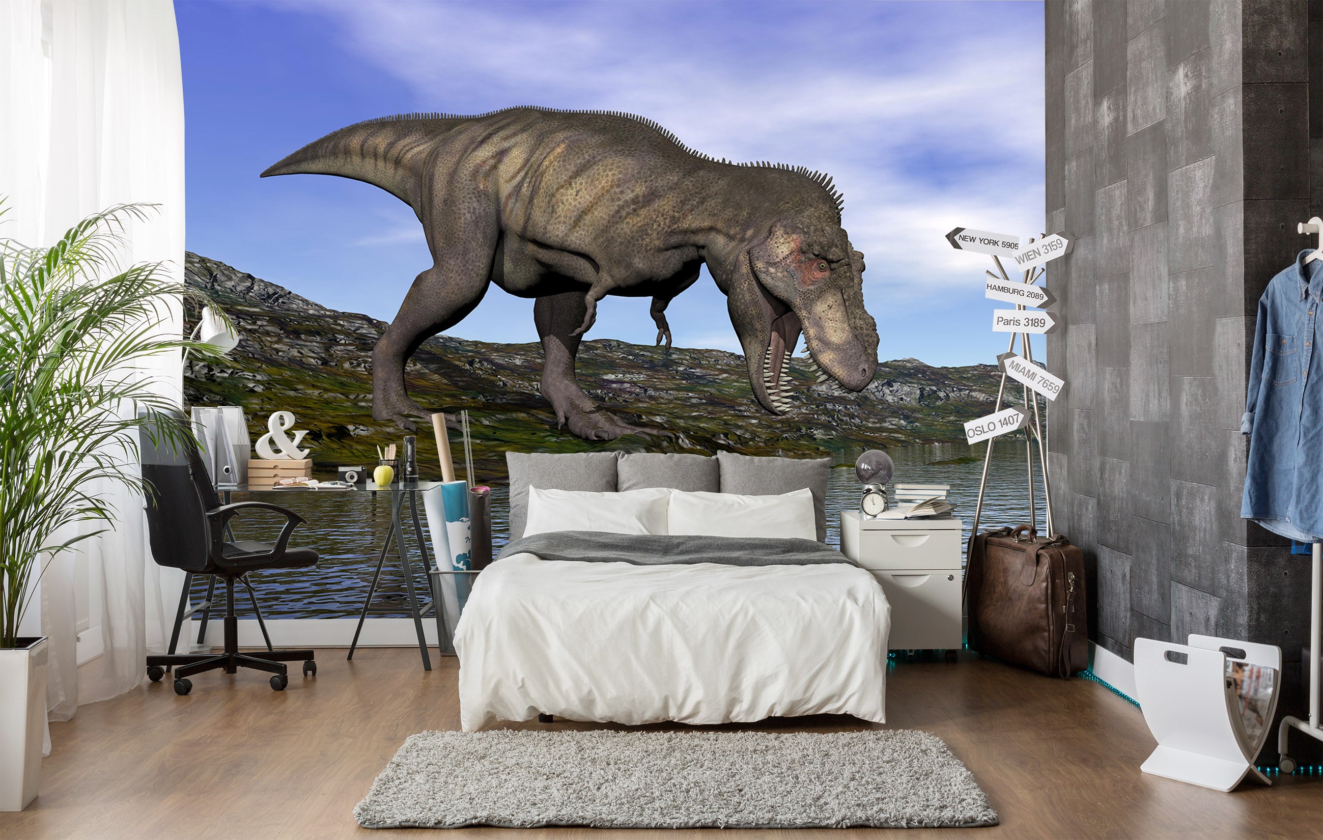3D Dinosaur 044 Wall Murals Wallpaper AJ Wallpaper 2