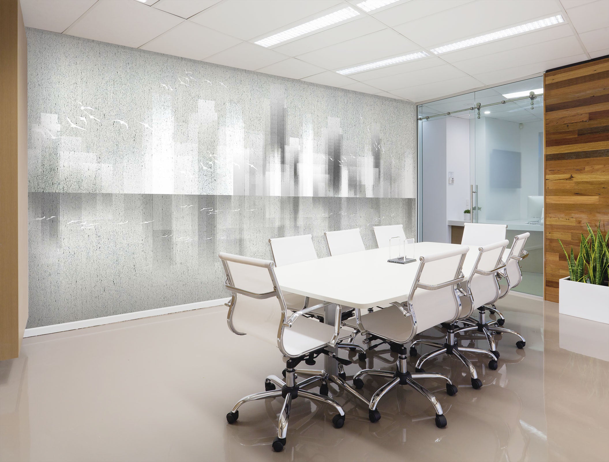 3D White Geese 009 Wall Murals Wallpaper AJ Wallpaper 2