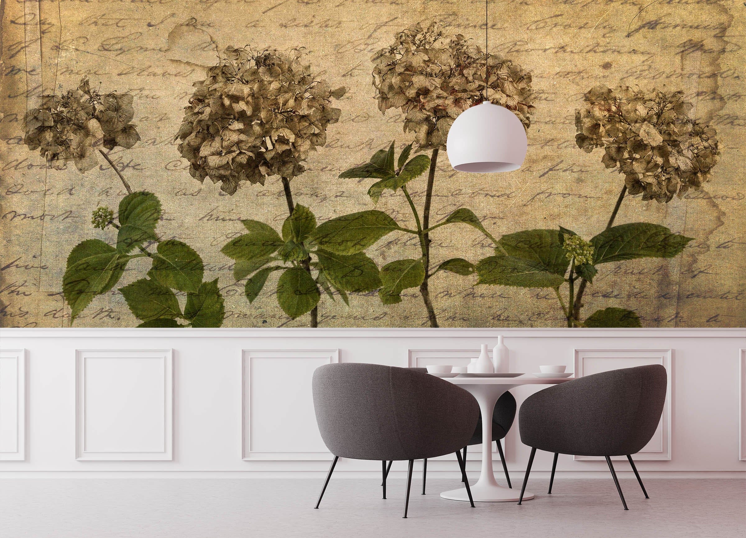 3D Withered Hydrangea 1423 Assaf Frank Wall Mural Wall Murals Wallpaper AJ Wallpaper 2