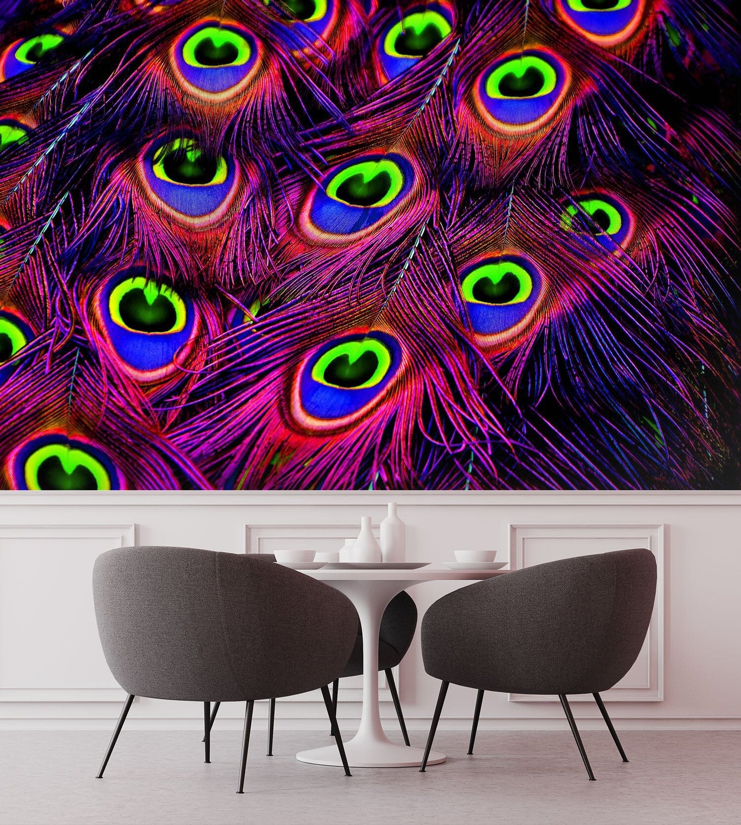 3D Red Peacock Feather 213 Wall Murals Wallpaper AJ Wallpaper 2