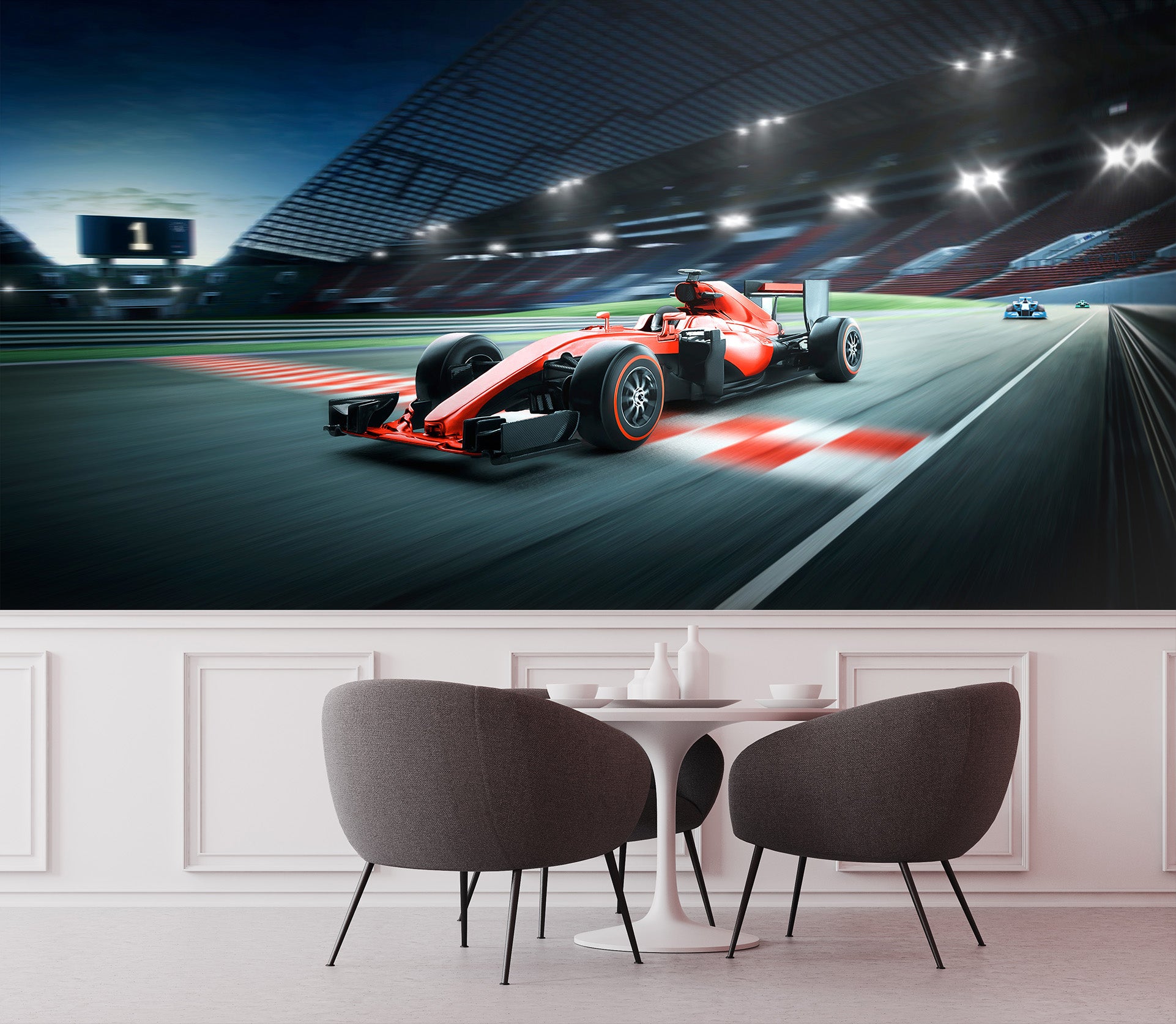 3D Stadium Car 380 Vehicle Wall Murals