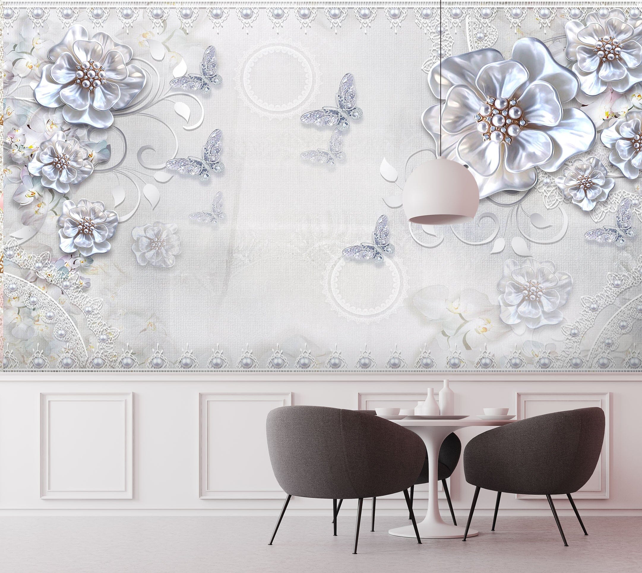 3D Diamond Flower 1473 Wall Murals Wallpaper AJ Wallpaper 2