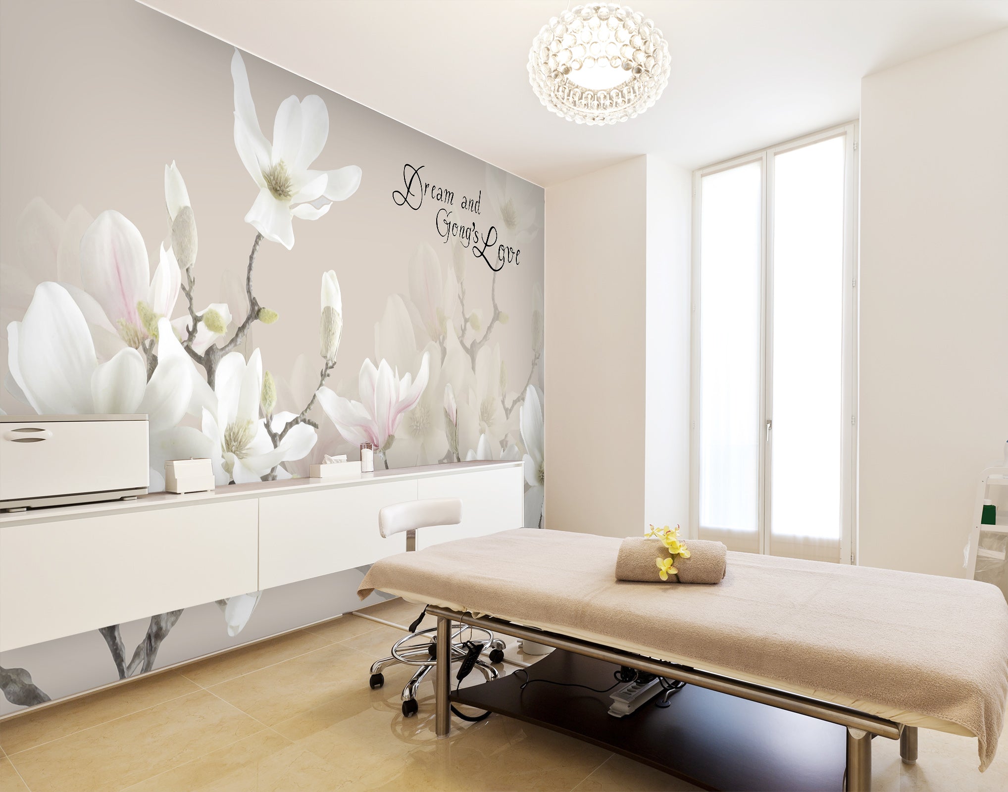 3D White Plum 099 Wall Murals