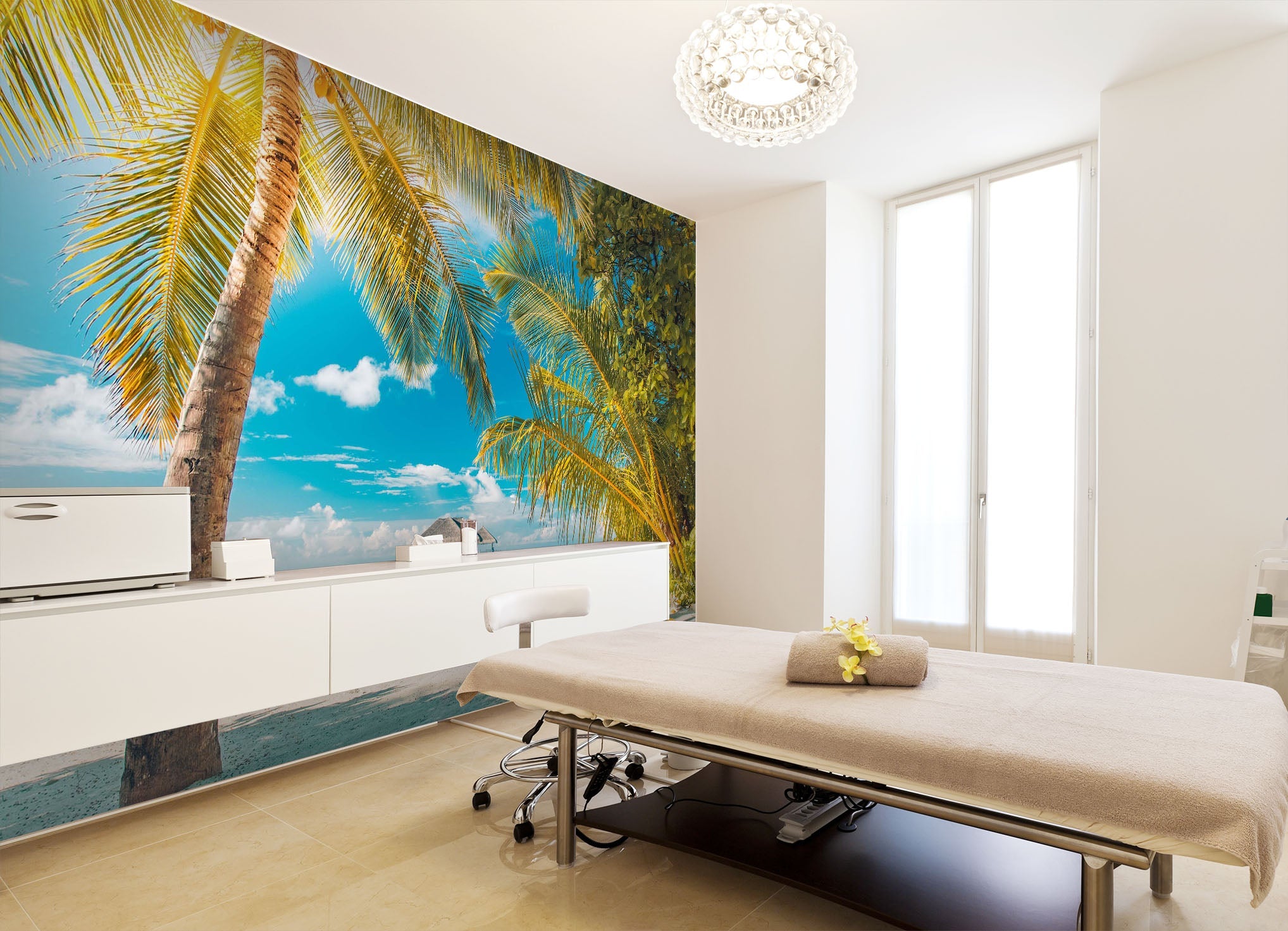 3D White Sand Beach 085 Wall Murals Wallpaper AJ Wallpaper 2