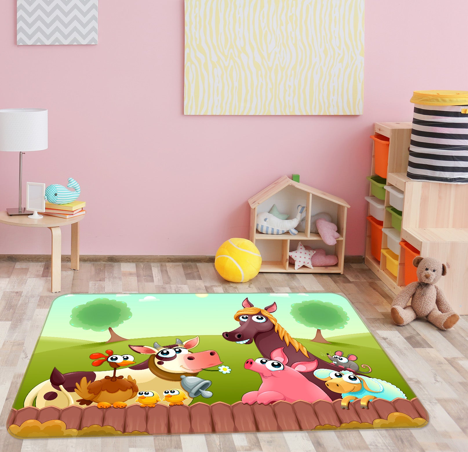 3D Pasture Animals 36141 Non Slip Rug Mat