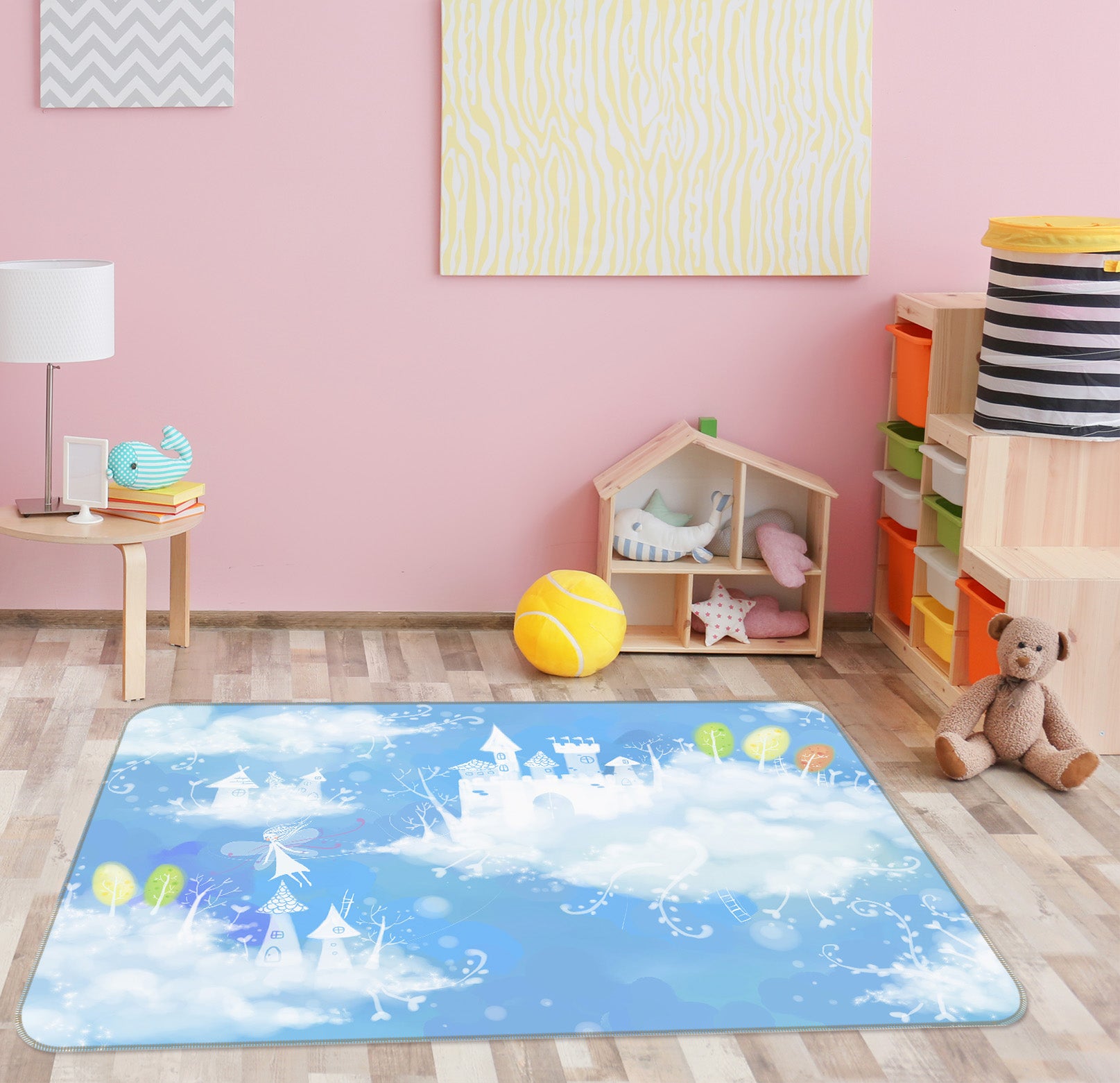 3D Clouds 34072 Non Slip Rug Mat