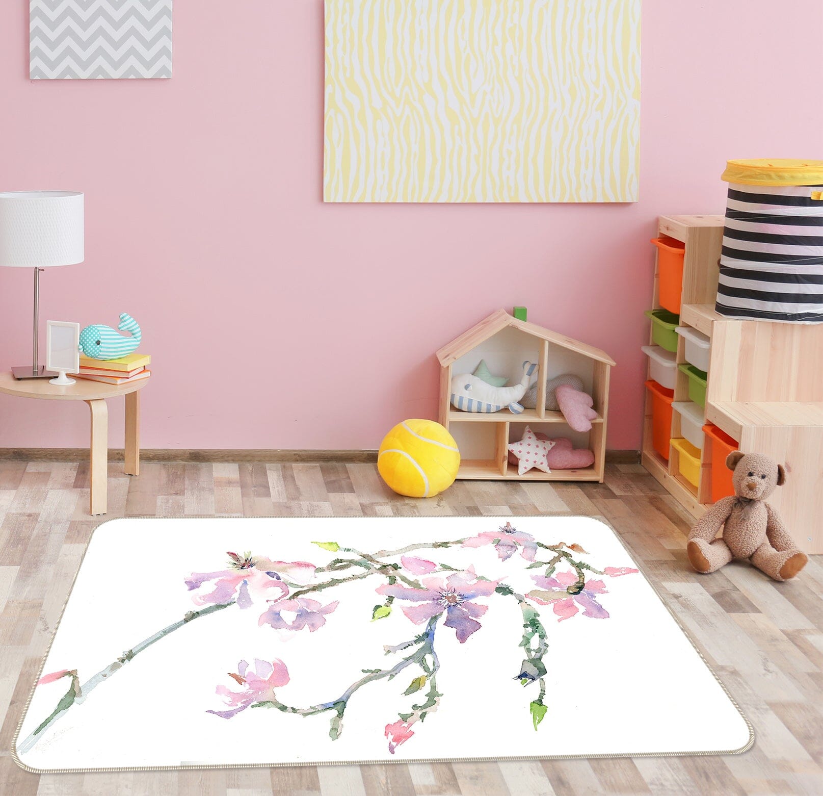 3D Peach Blossom 1006 Anne Farrall Doyle Rug Non Slip Rug Mat Mat AJ Creativity Home