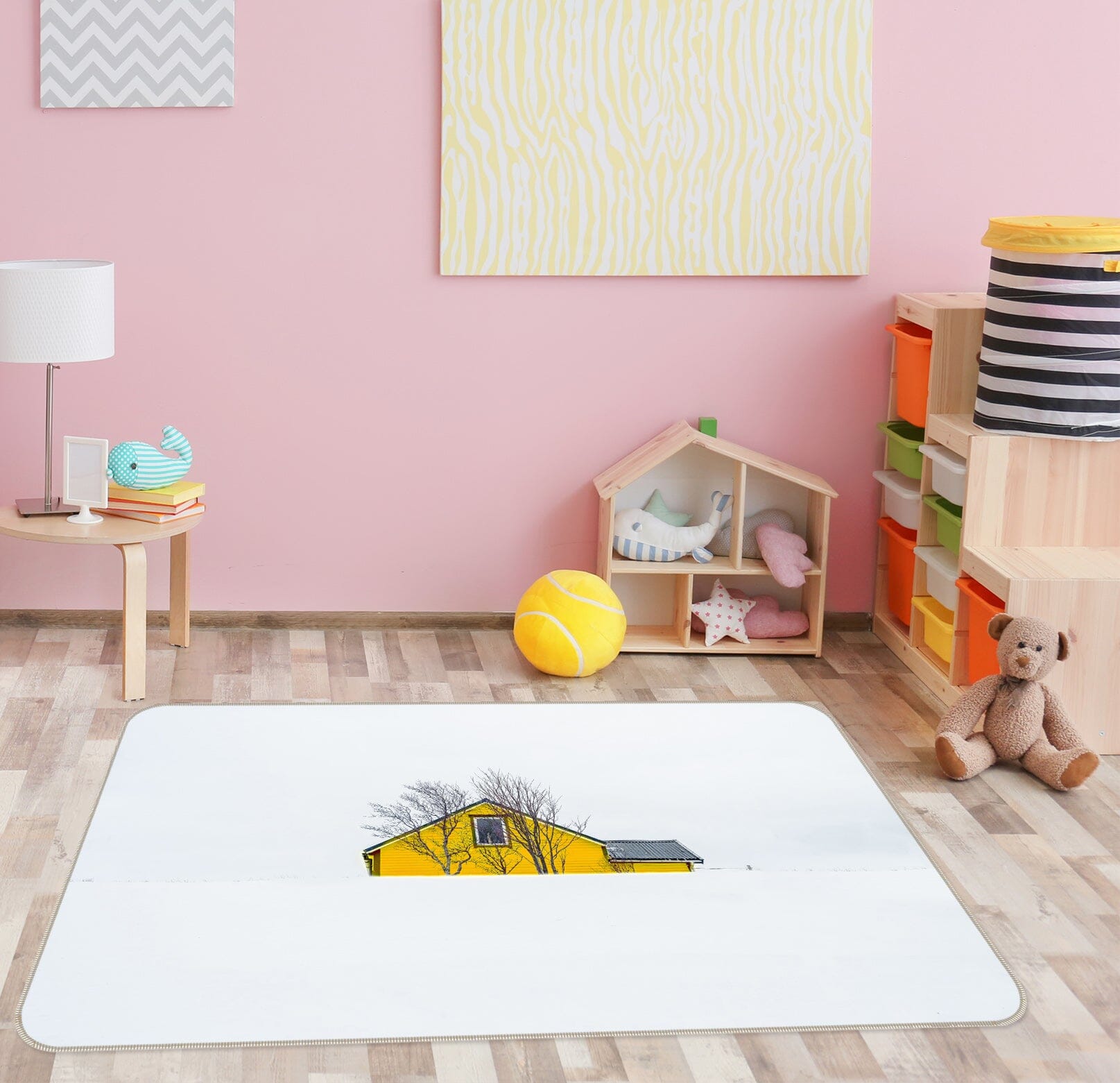 3D Yellow House 1088 Marco Carmassi Rug Non Slip Rug Mat Mat AJ Creativity Home